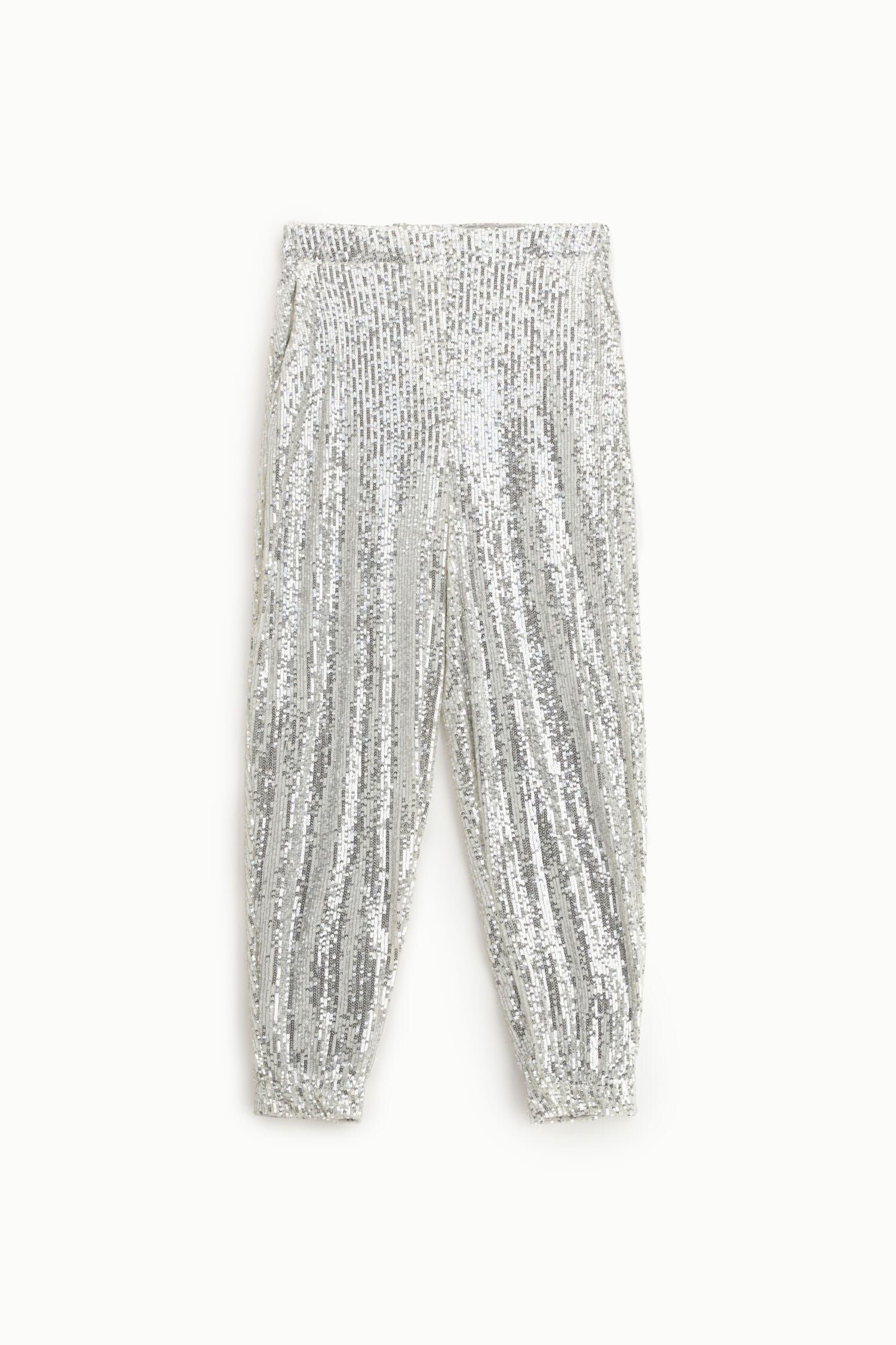 Pantaloni Jogging Con Paillettes E Fondo Elasticizzato Dixie
