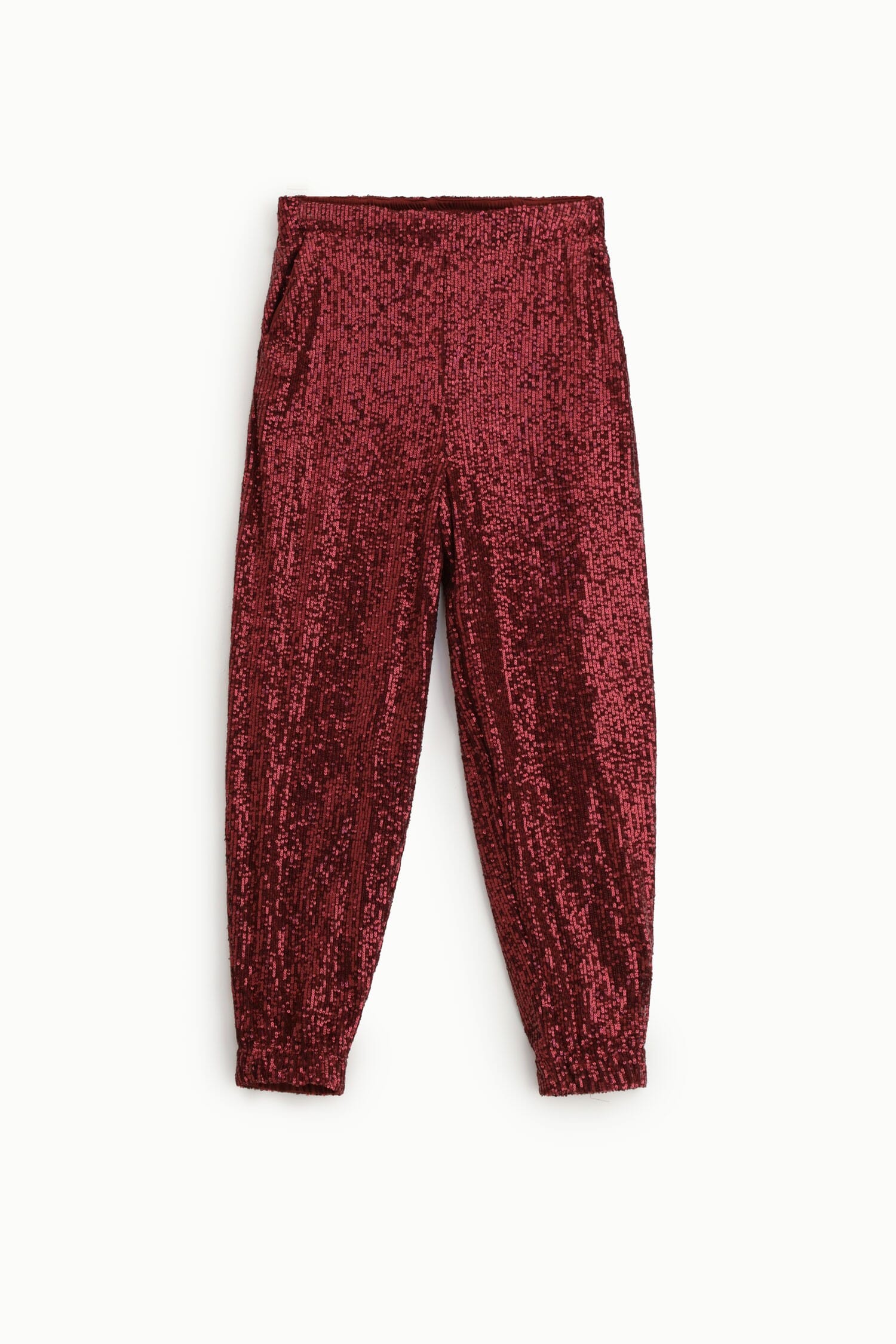 Pantaloni Jogging Con Paillettes E Fondo Elasticizzato Dixie