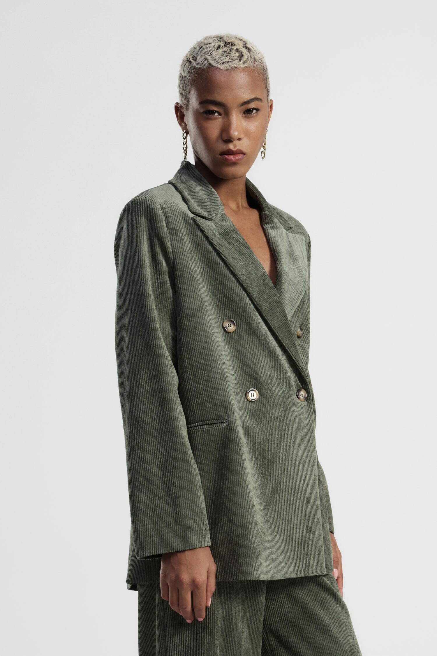 Blazer Doppiopetto In Velluto A Coste Dixie