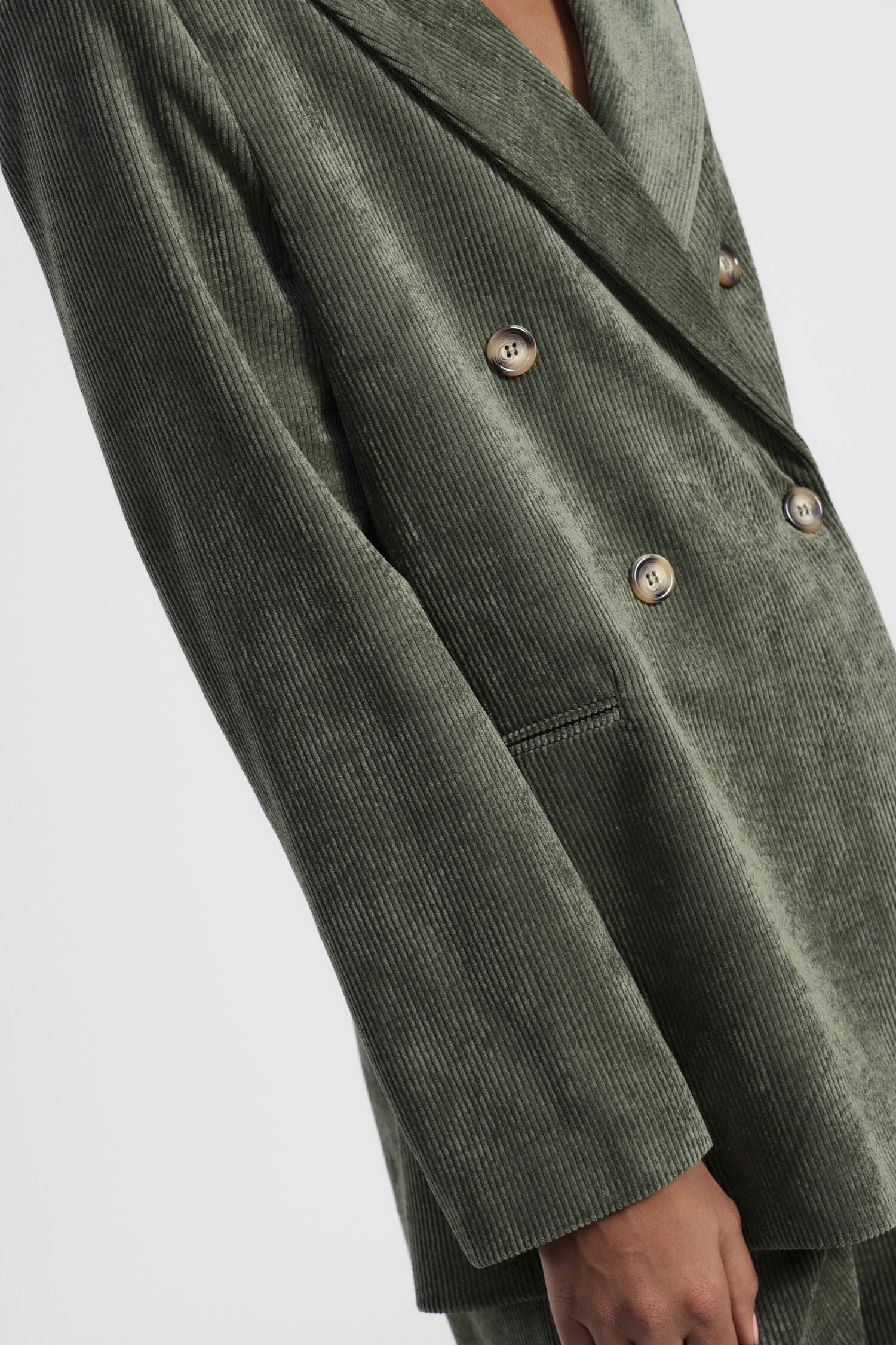 Blazer Doppiopetto In Velluto A Coste Dixie