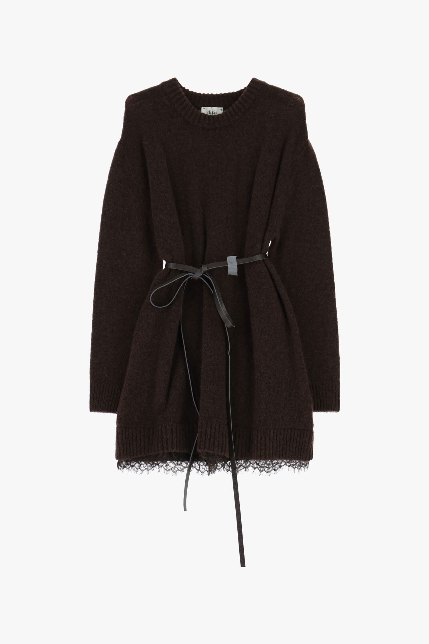 Abito Corto Con Cintura E Bordo In Pizzo Dixie