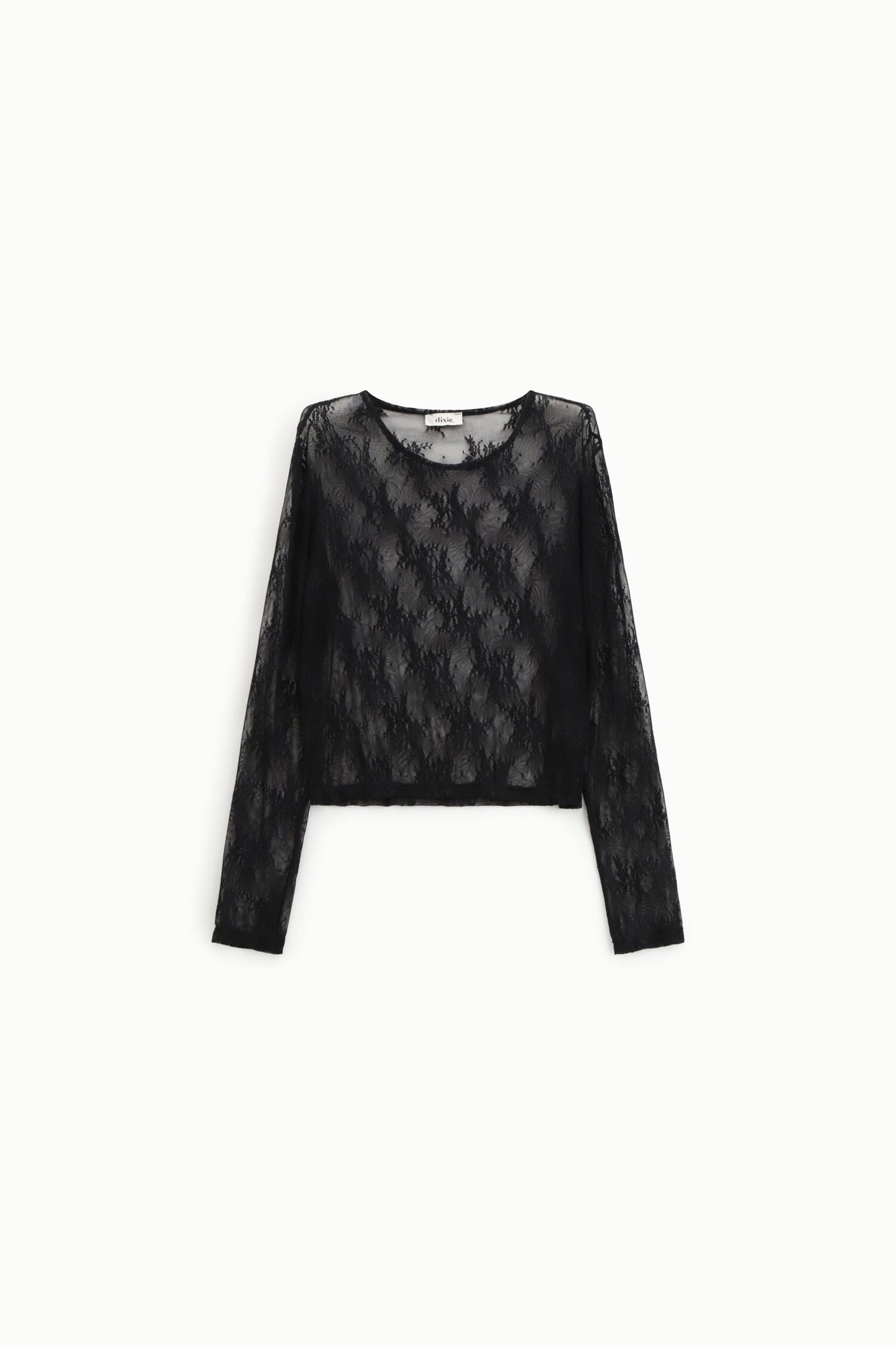 Dixie - T-shirt à manches longues en tulle brodé