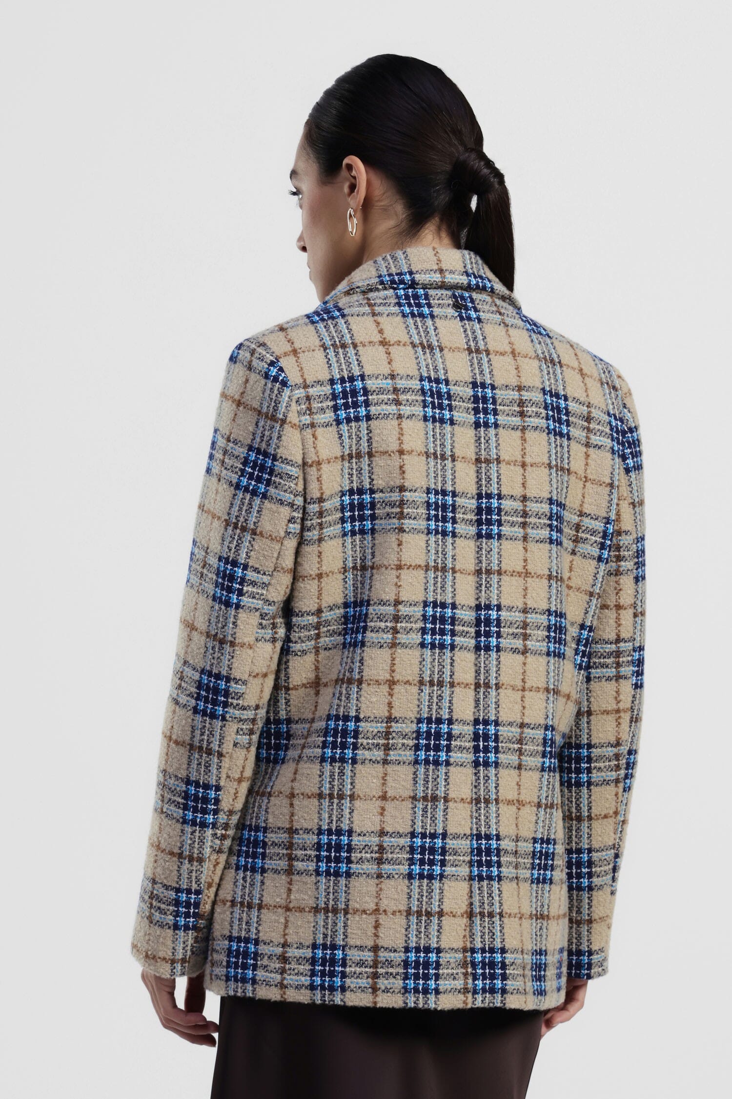 Blazer à carreaux avec revers et boutons Dixie