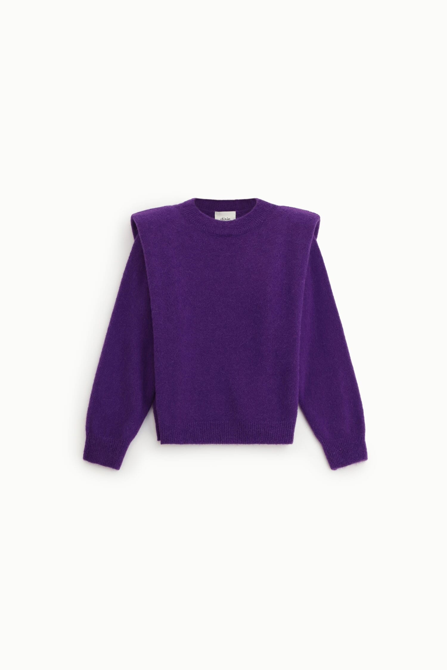 Crew Neck Sweater With Structured Shoulders Dixie