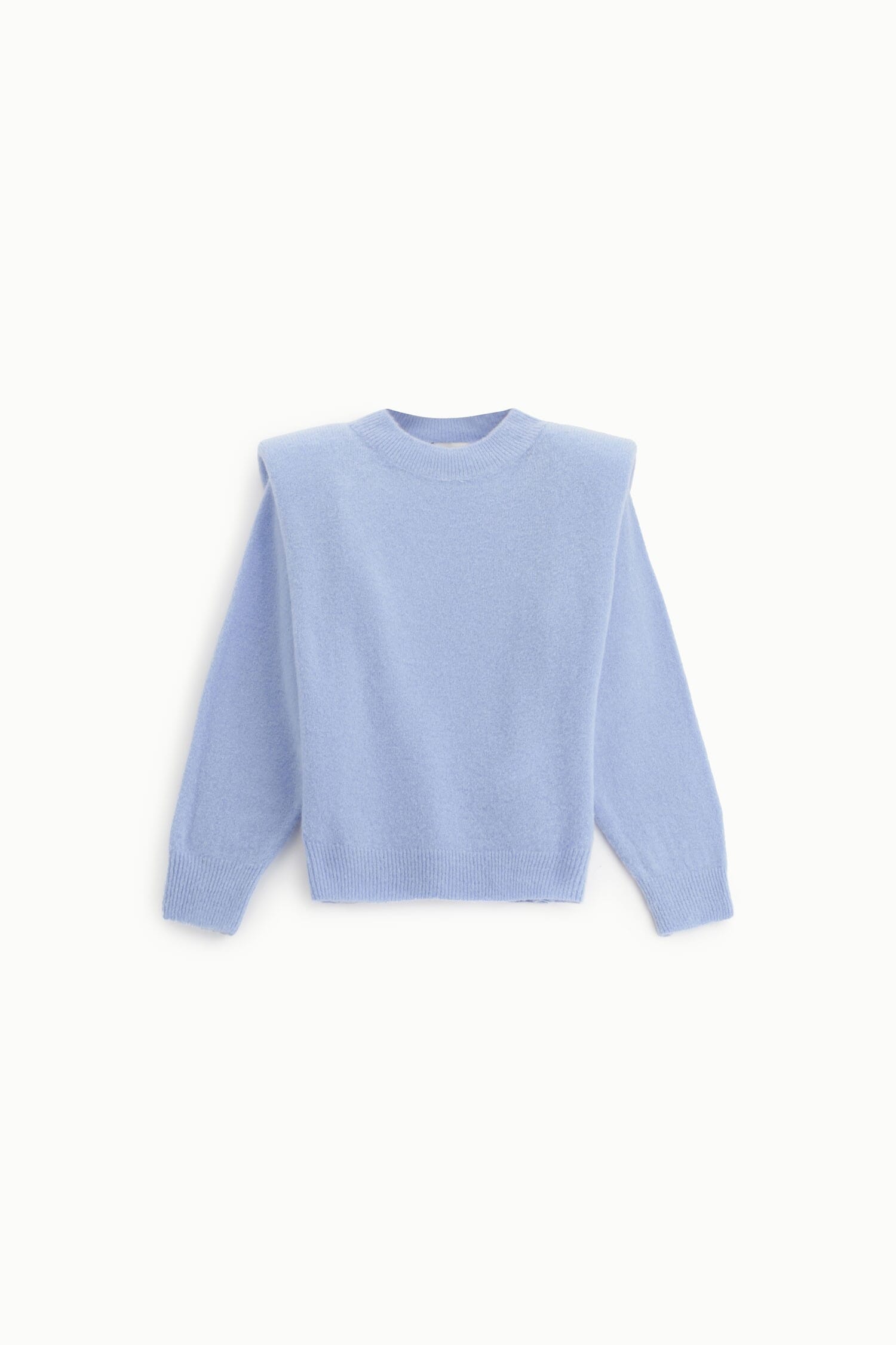 Crew Neck Sweater With Structured Shoulders Dixie