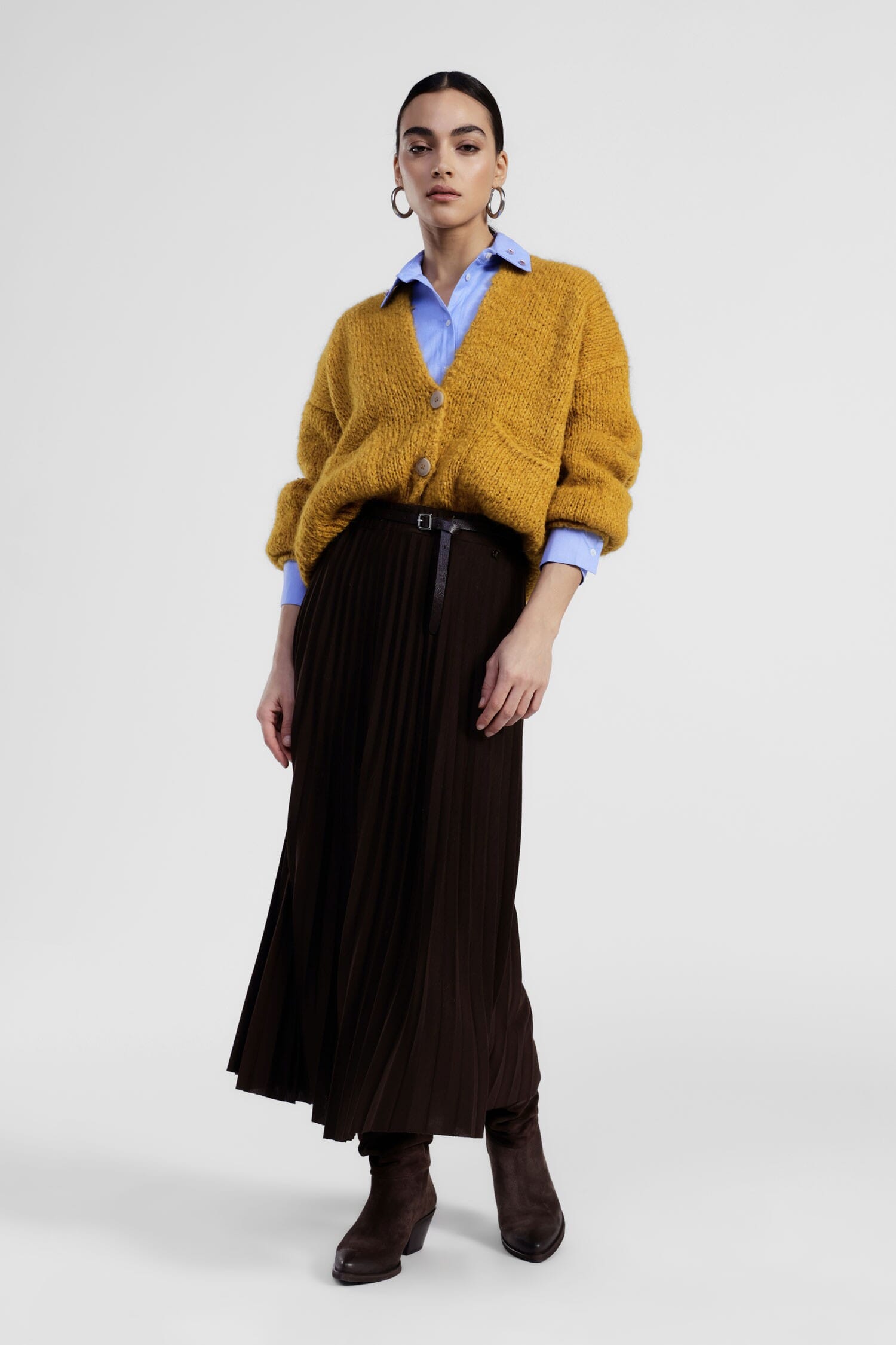 Gonna Lunga Plissè Con Cintura Regolabile Dixie