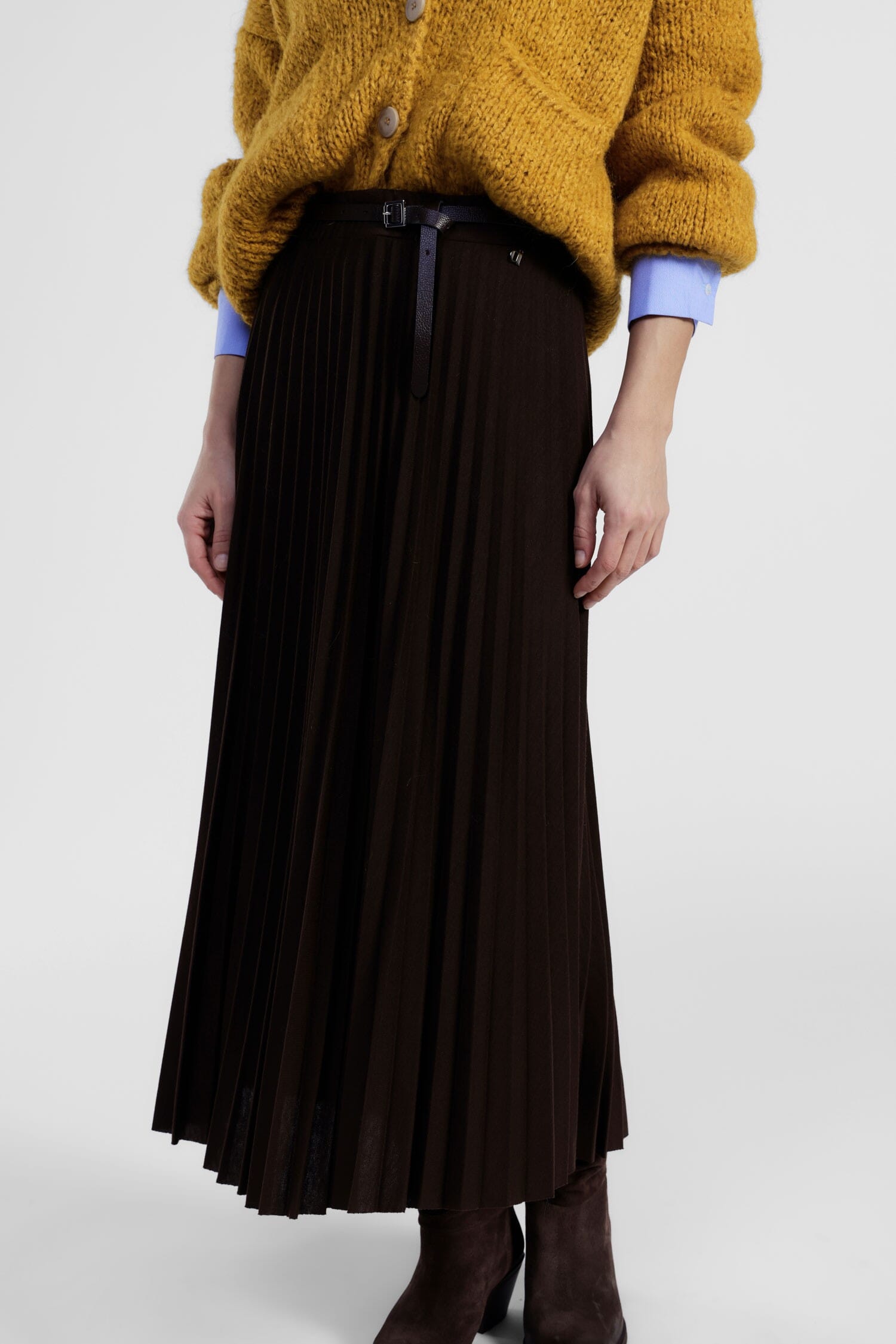 Gonna Lunga Plissè Con Cintura Regolabile Dixie