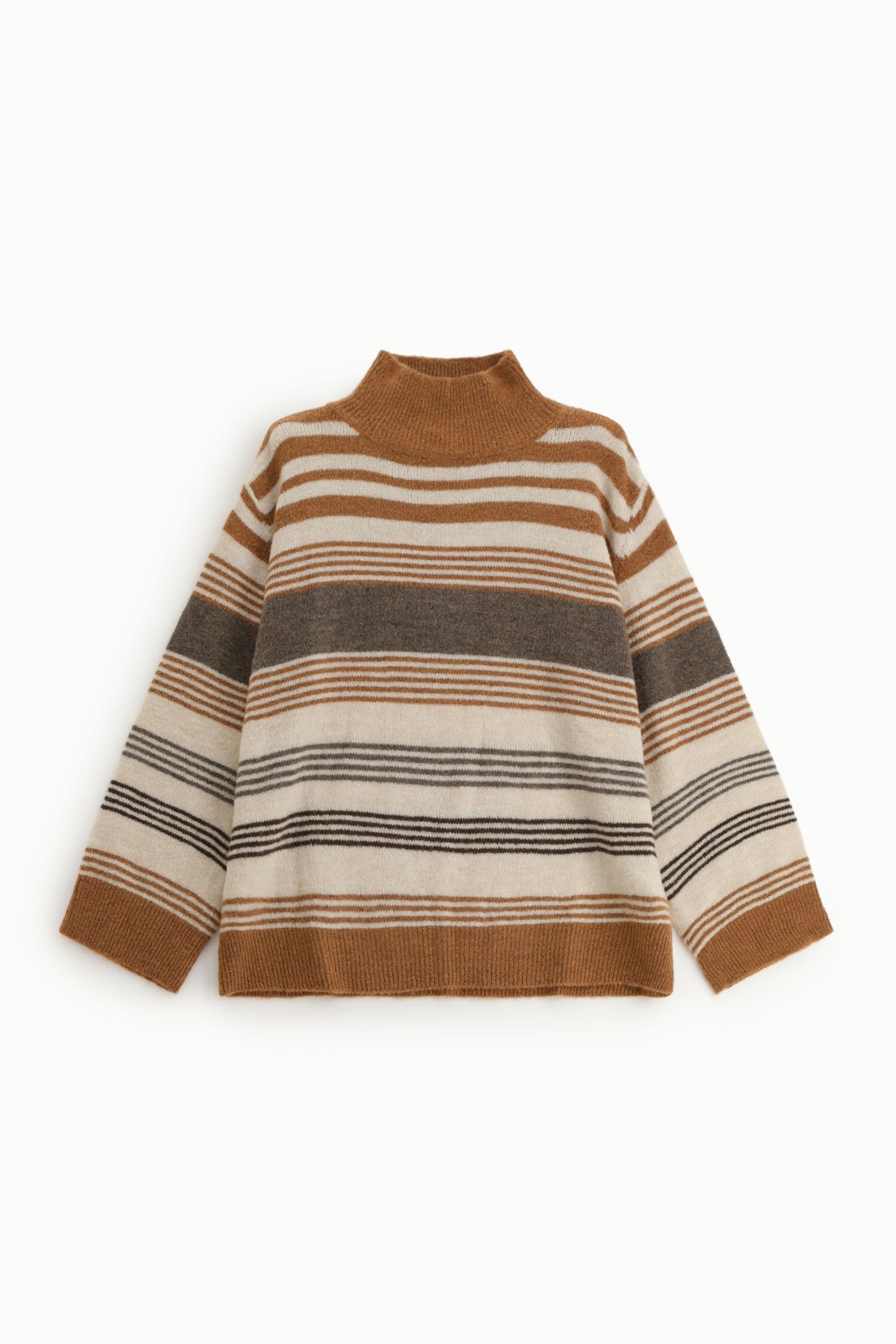 Maglione A Righe Con Collo Alto E Maniche Lunghe Dixie