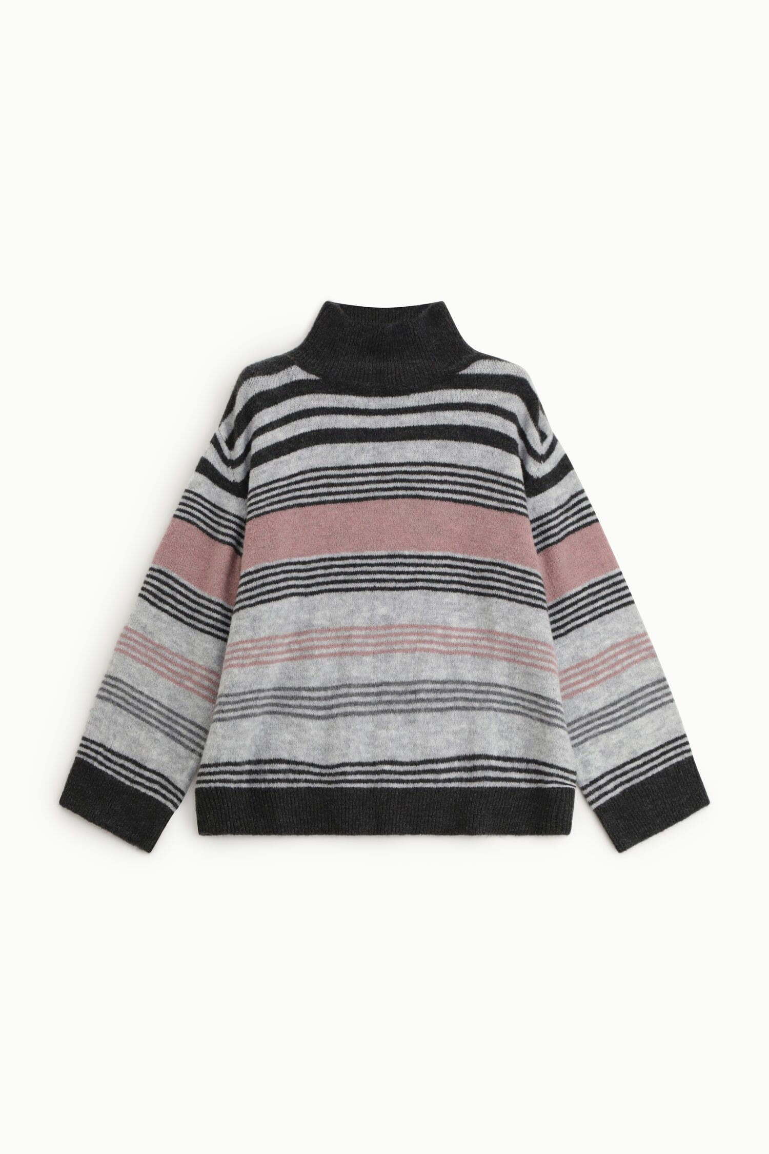 Maglione A Righe Con Collo Alto E Maniche Lunghe Dixie