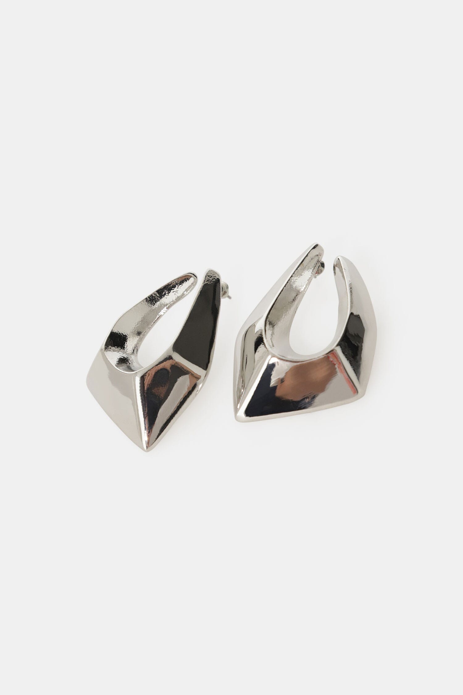 Dixie Geometric Mirror Effect Asymmetrical Earrings