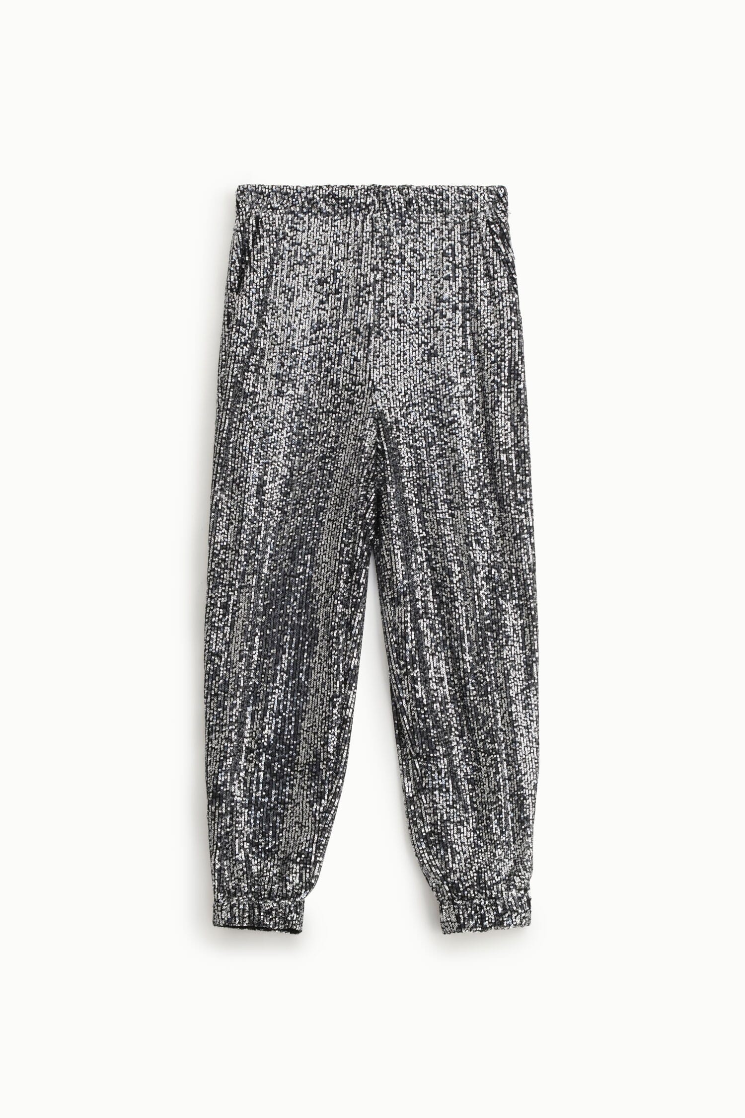 Pantaloni Jogging Con Paillettes E Fondo Elasticizzato Dixie