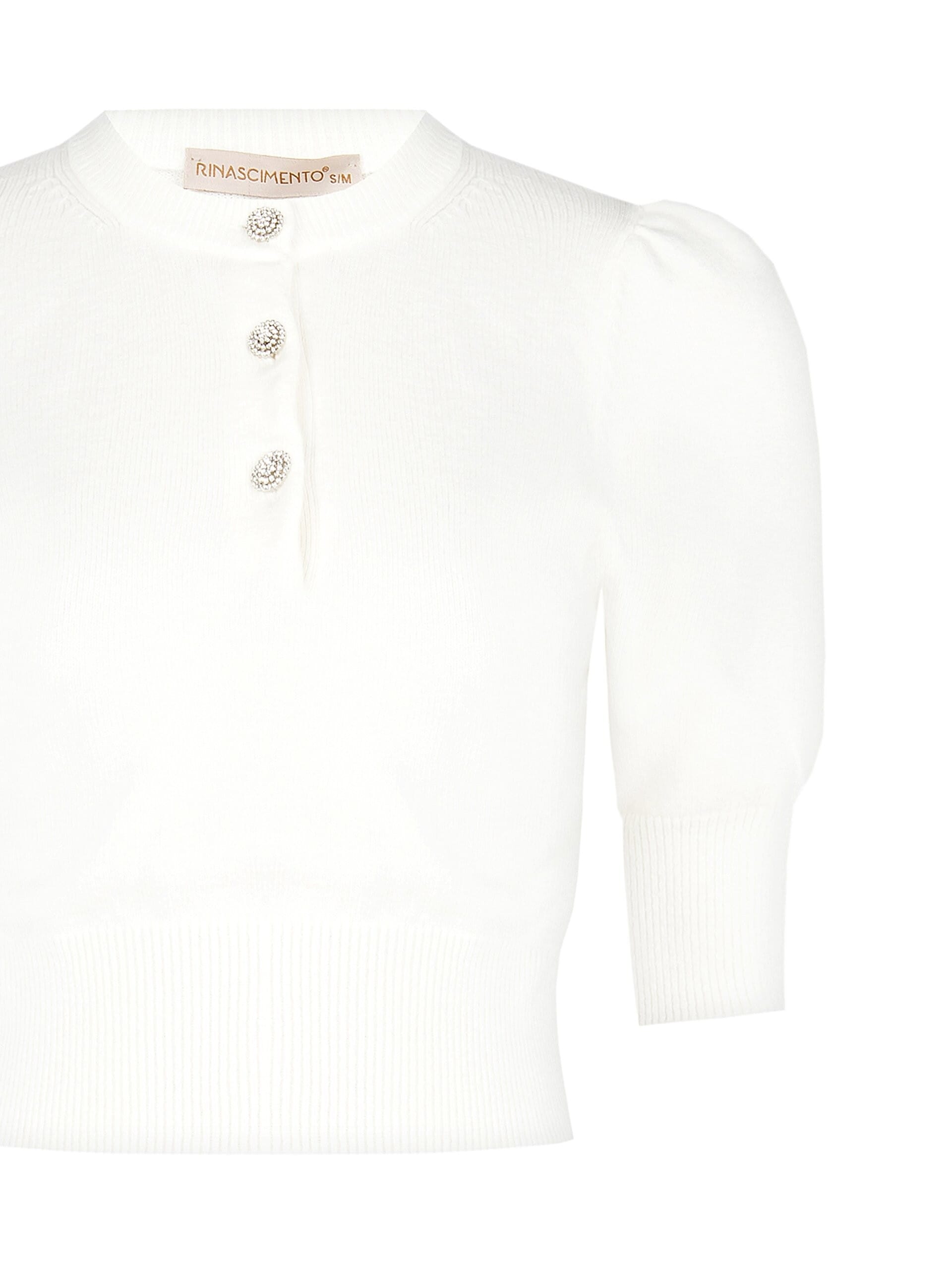 Short Sweater With Jewel Buttons Rinascimento