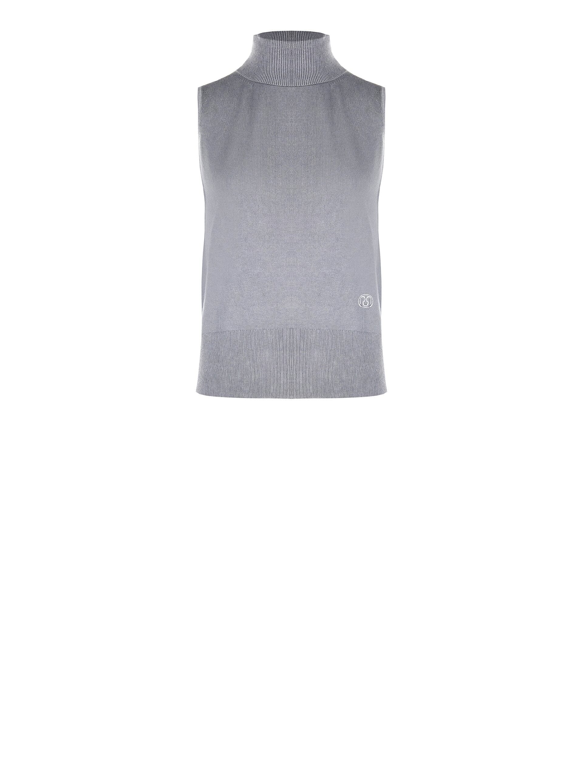 Maglione Dolcevita Smanicato Con Logo RR Ricamato Rinascimento