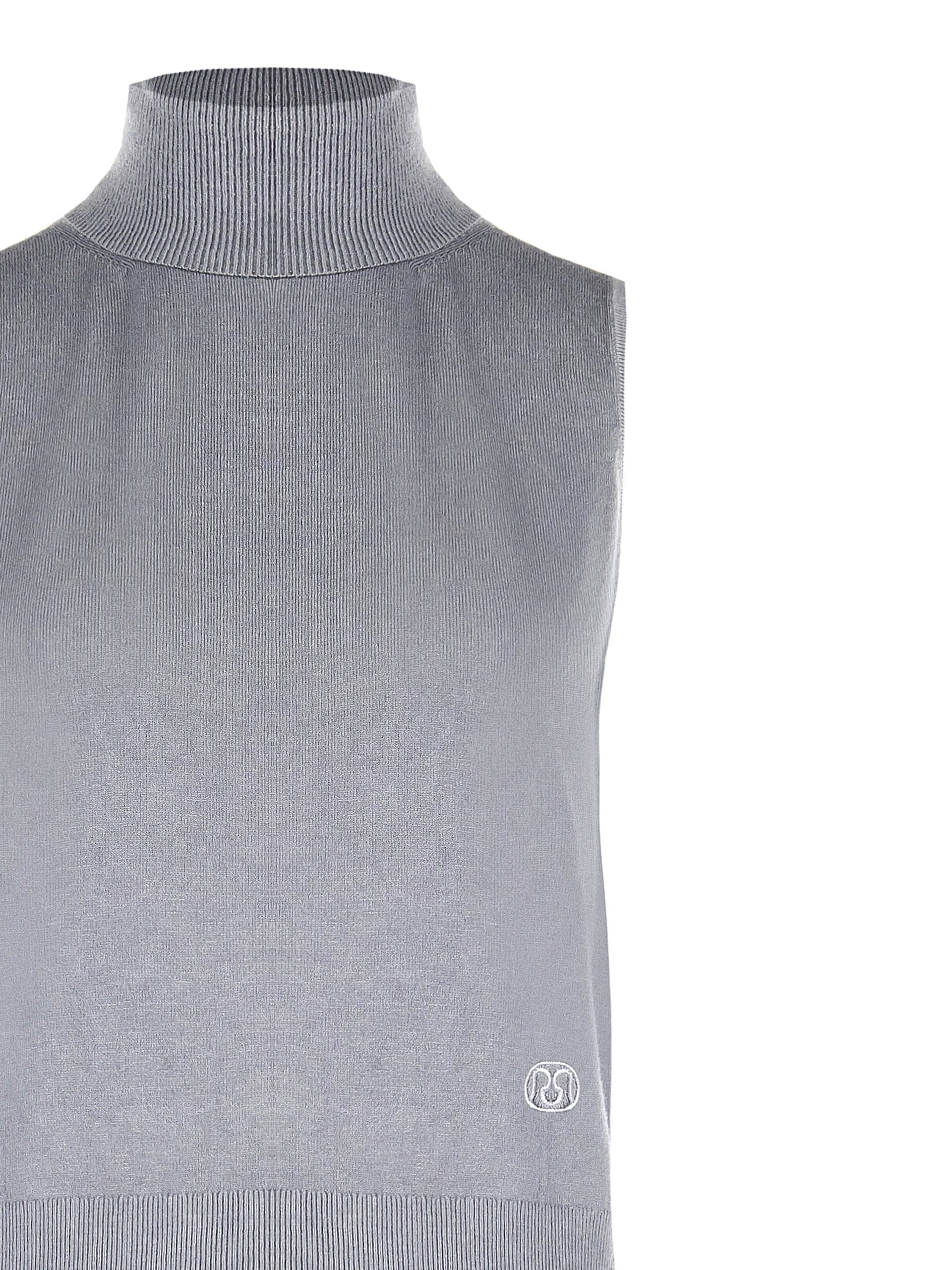 Maglione Dolcevita Smanicato Con Logo RR Ricamato Rinascimento