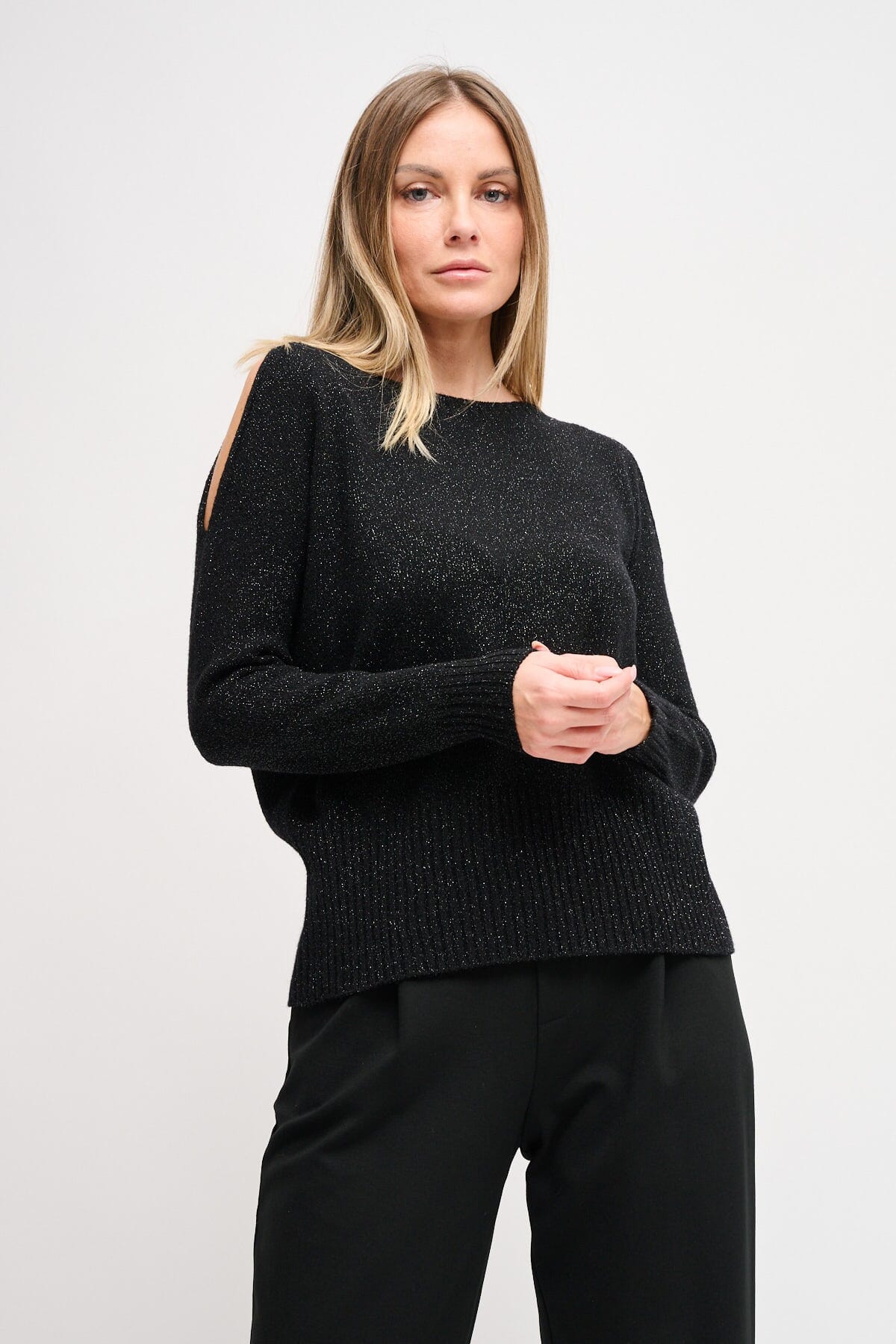 Tricot Lurex avec découpe Maryley