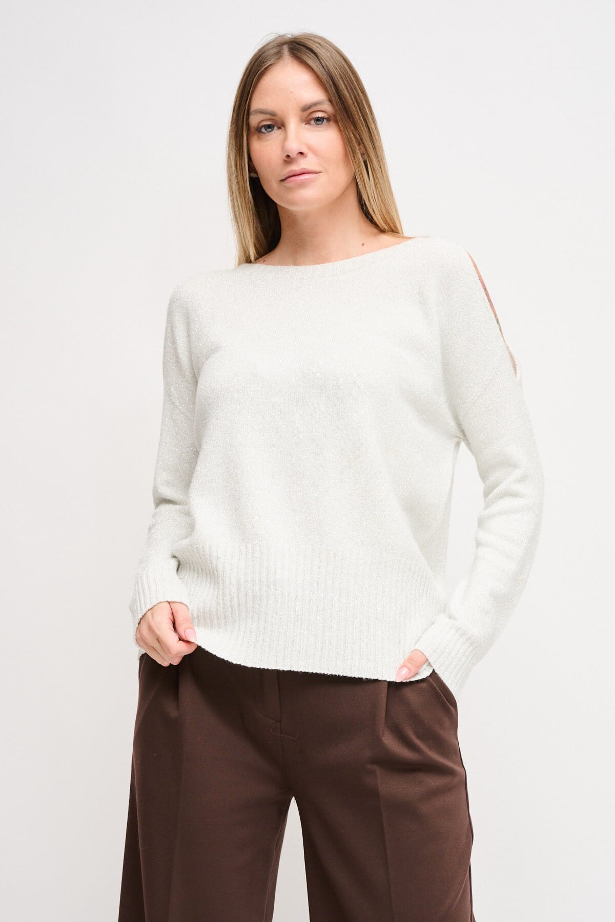 Tricot Lurex avec découpe Maryley