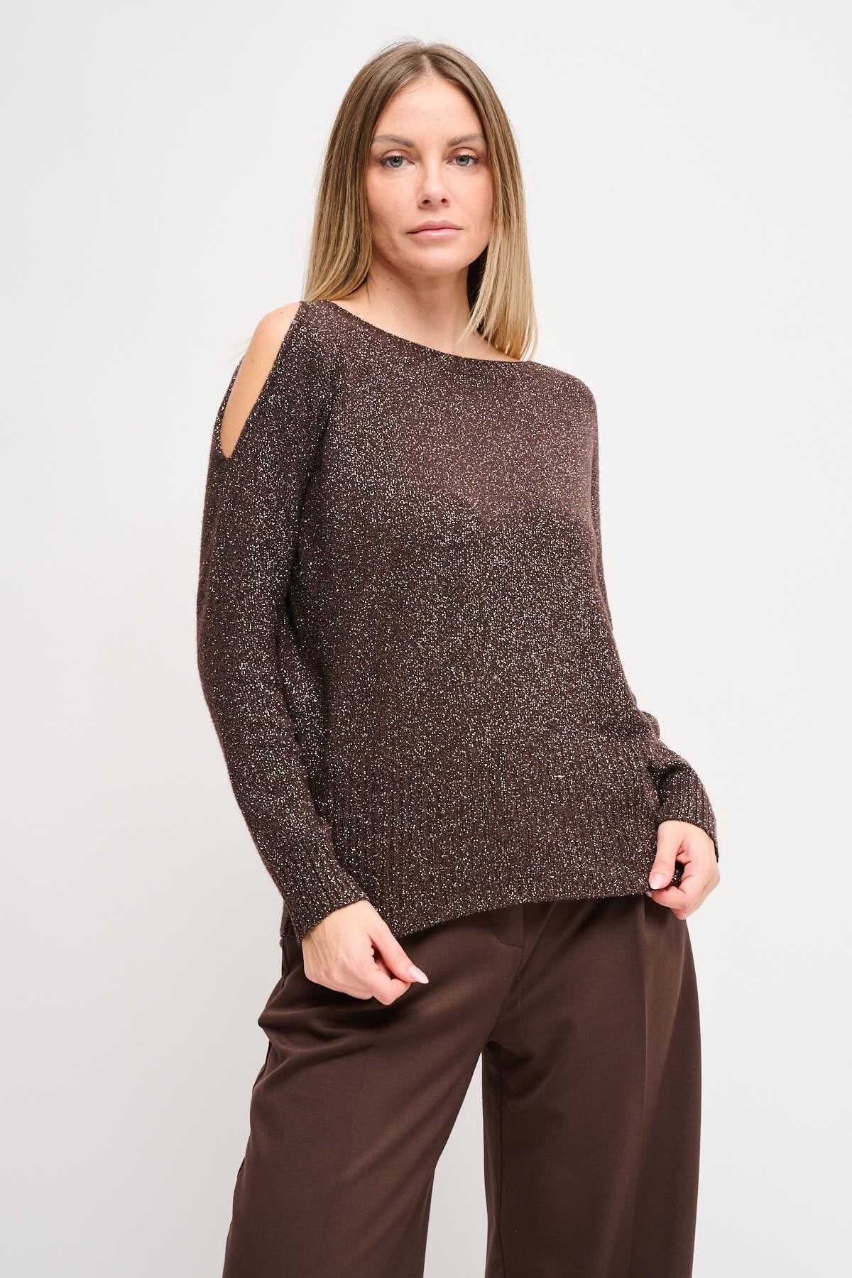 Tricot Lurex avec découpe Maryley