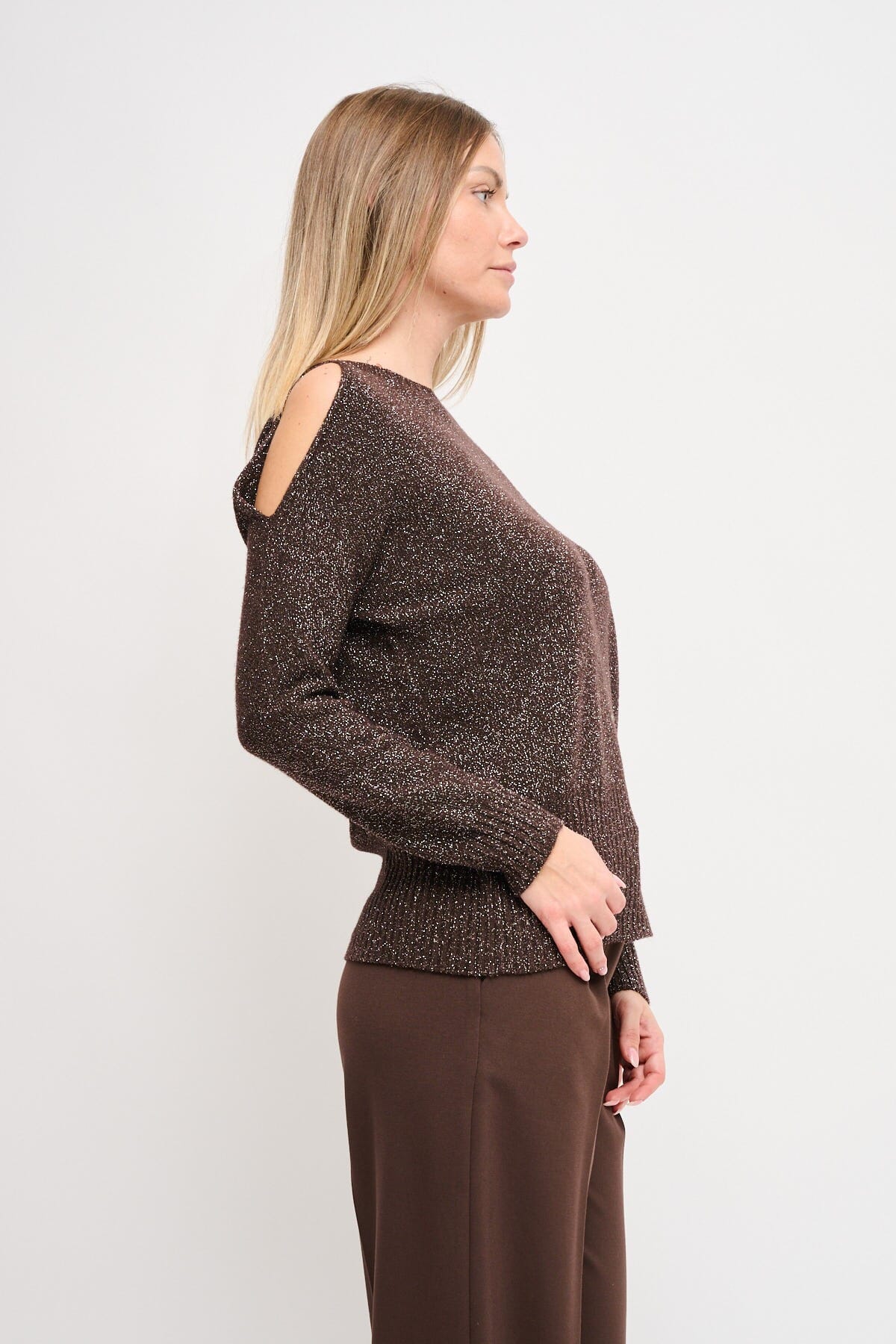 Tricot Lurex avec découpe Maryley