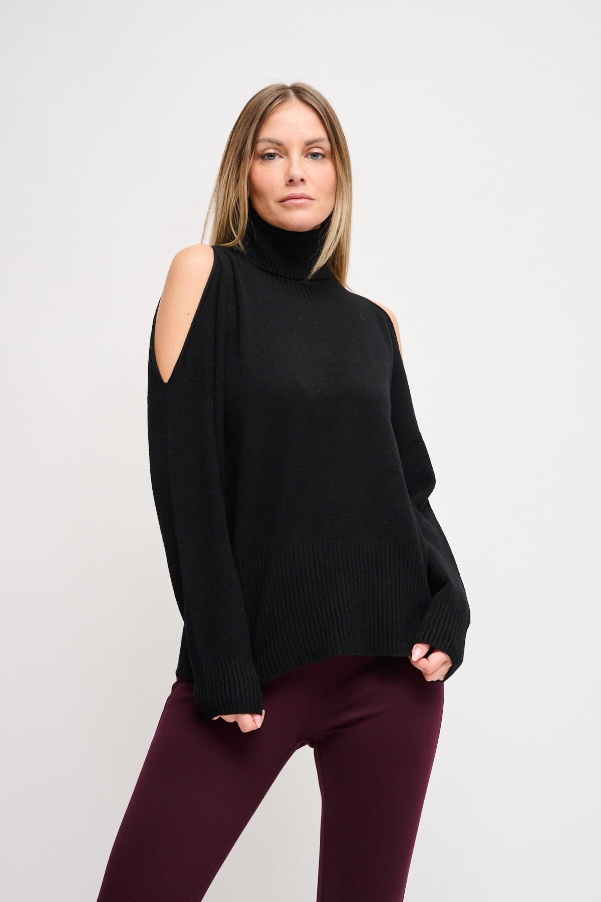 Maryley - Pull à col montant et découpes