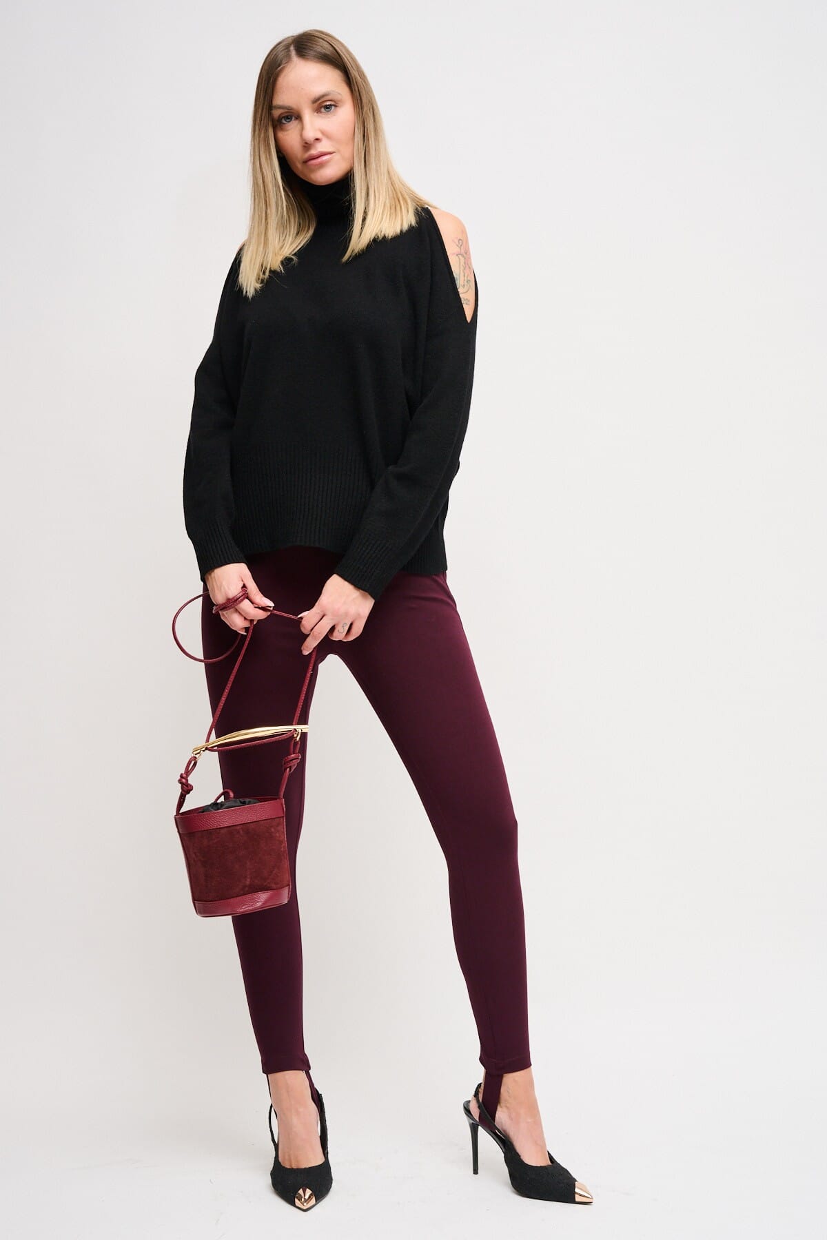 Maryley - Pull à col montant et découpes