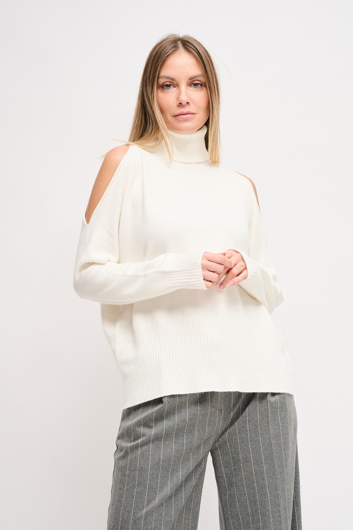 Maryley - Pull à col montant et découpes