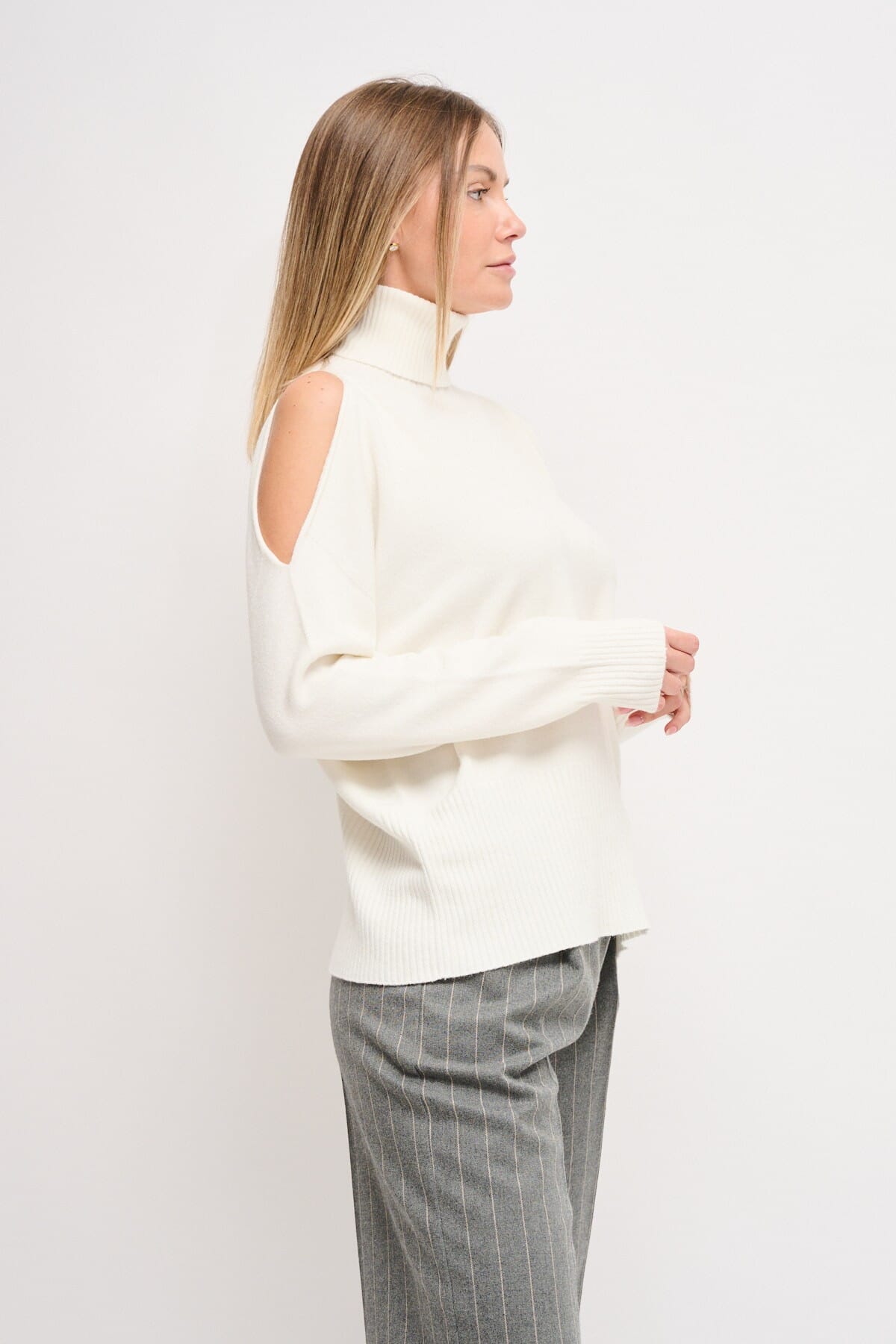 Maryley - Pull à col montant et découpes