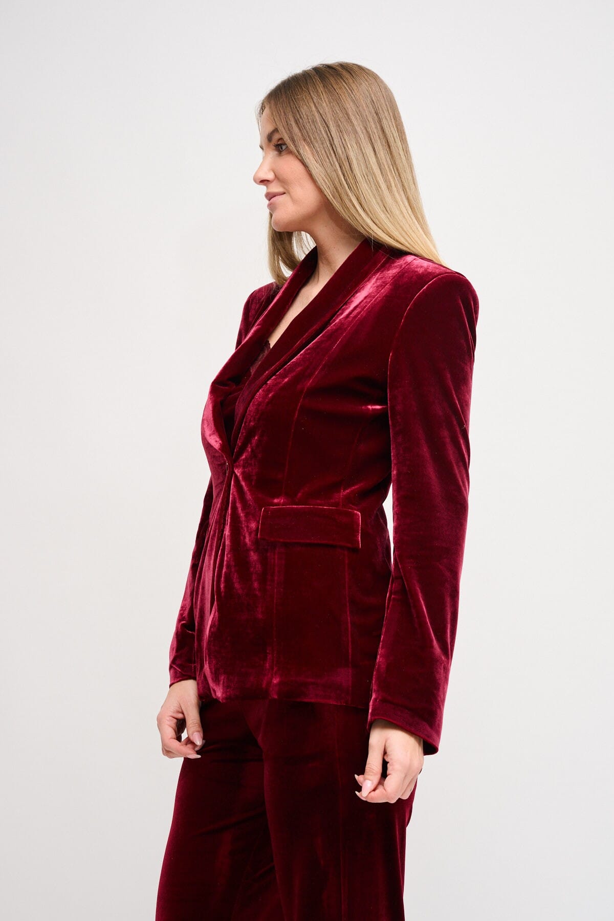 Maryley Velvet One-breasted Jacket