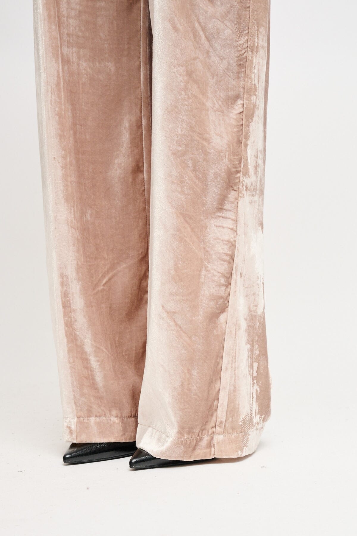 Pantaloni A Palazzo In Velluto Liscio Maryley