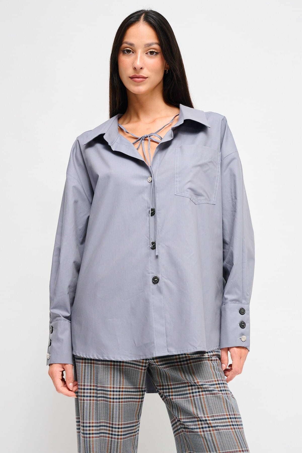 Over Cotton Shirt With Maryley Laces