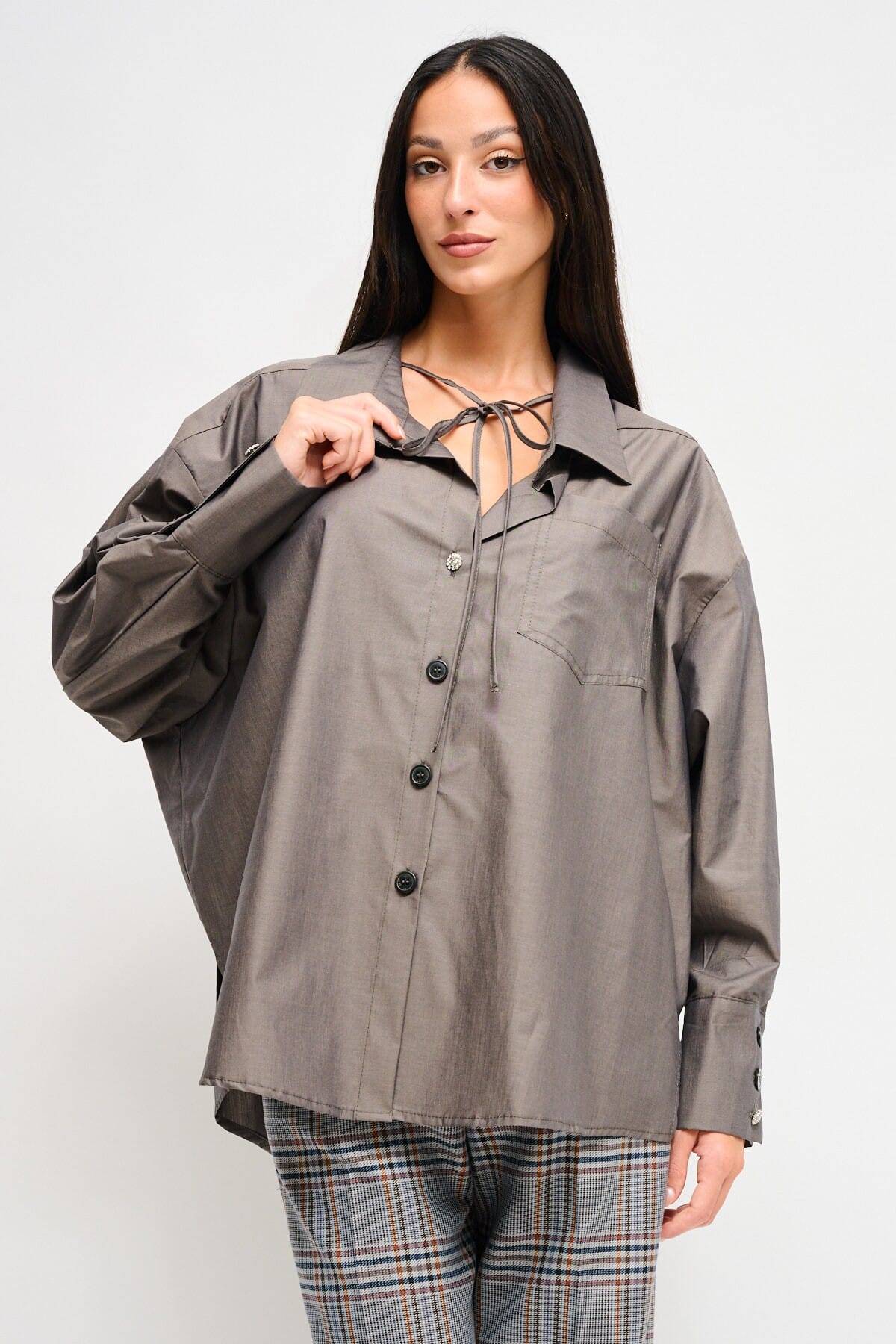 Over Cotton Shirt With Maryley Laces