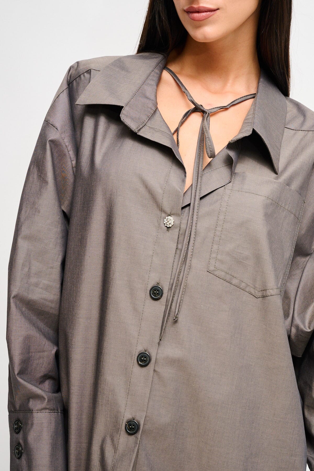 Over Cotton Shirt With Maryley Laces