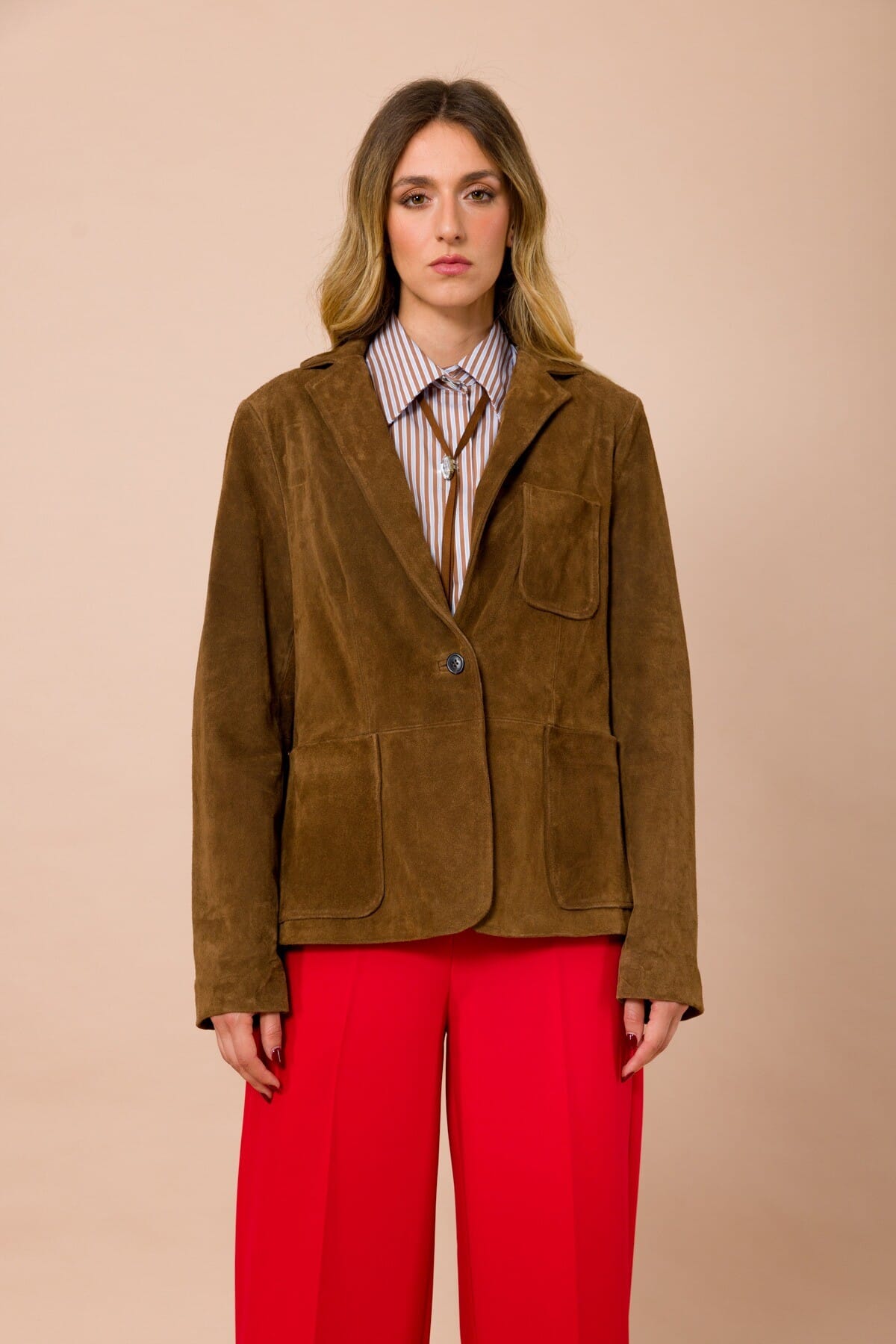 Maryley - Veste fendue avec poches plaquées