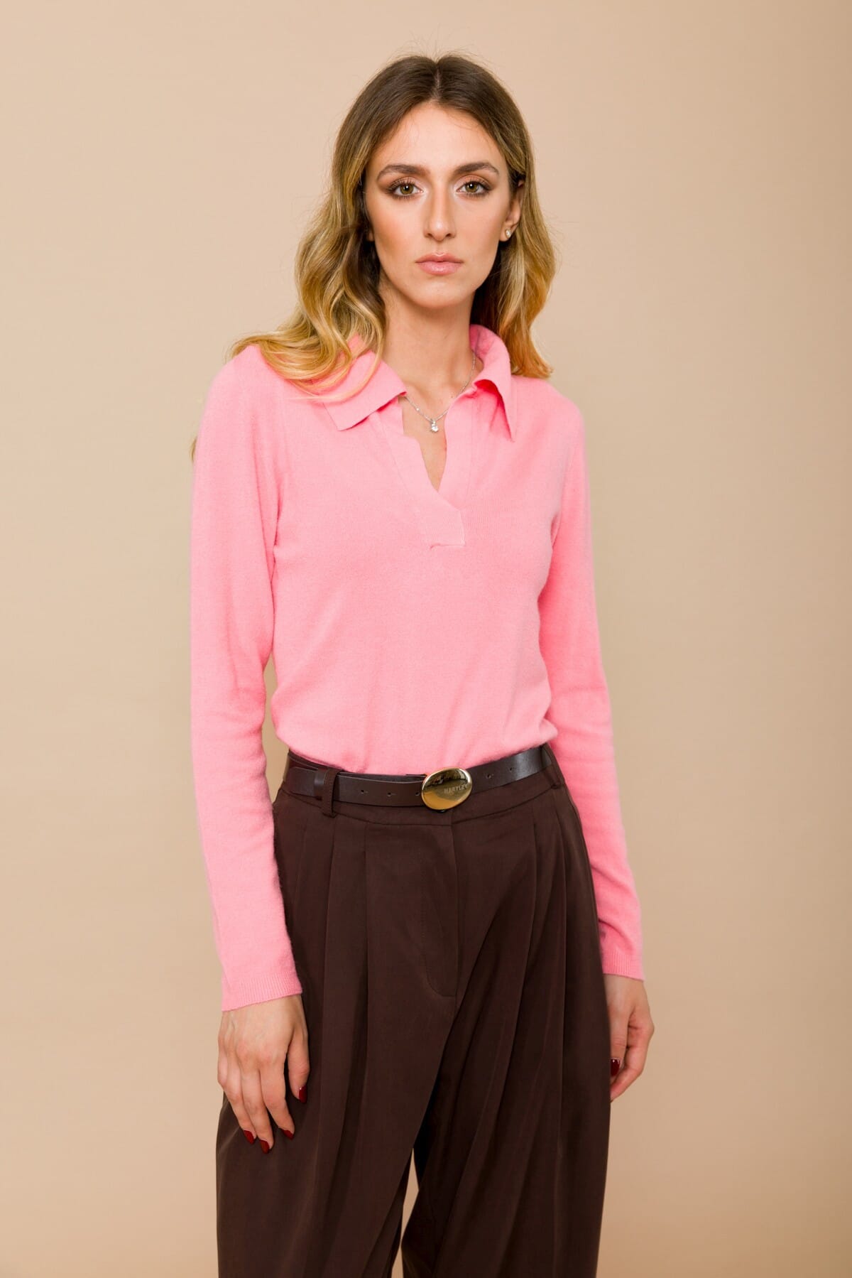 Polo en maille à manches longues Maryley