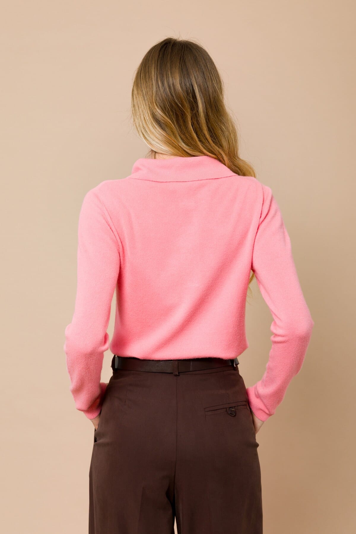 Polo en maille à manches longues Maryley