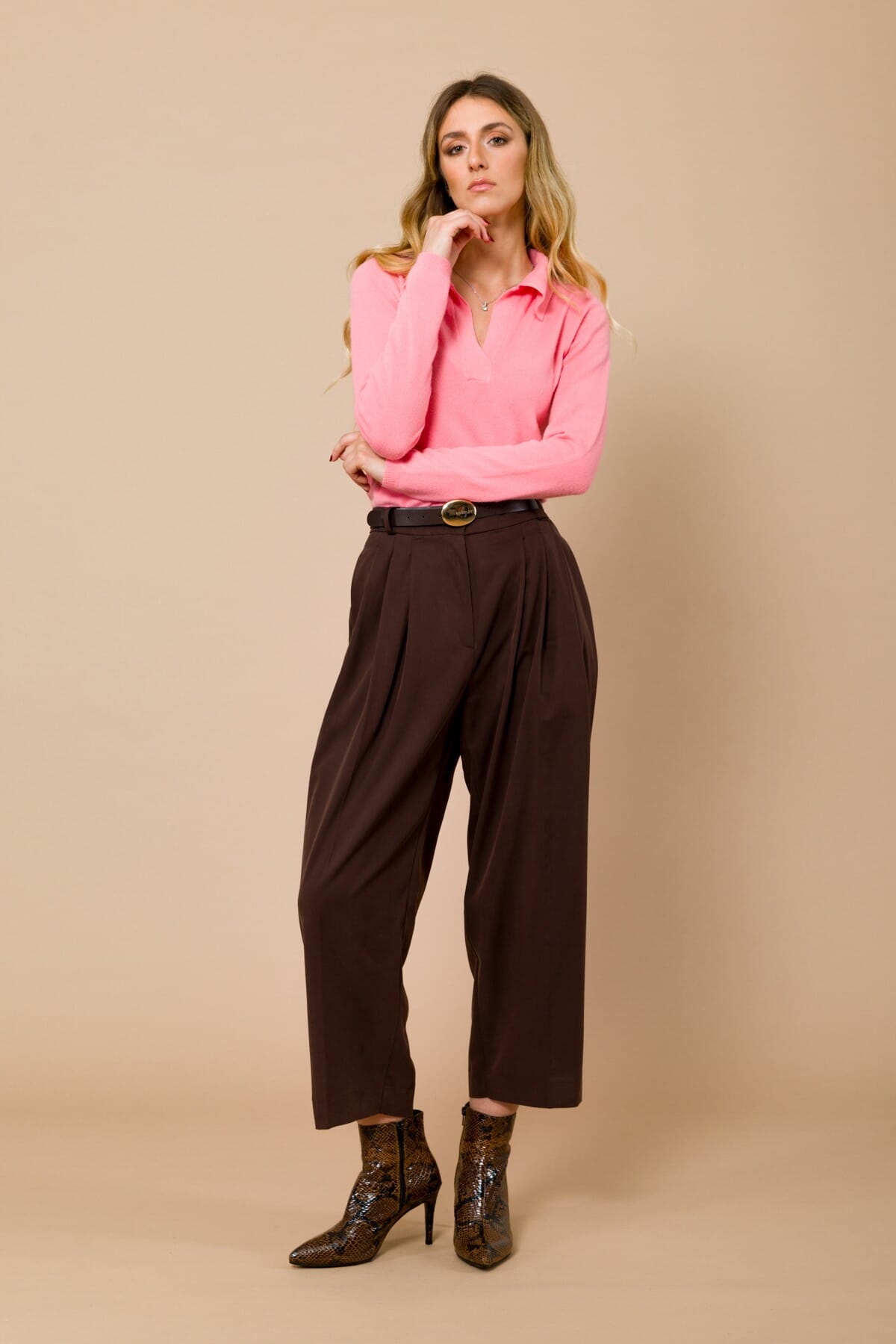 Polo en maille à manches longues Maryley