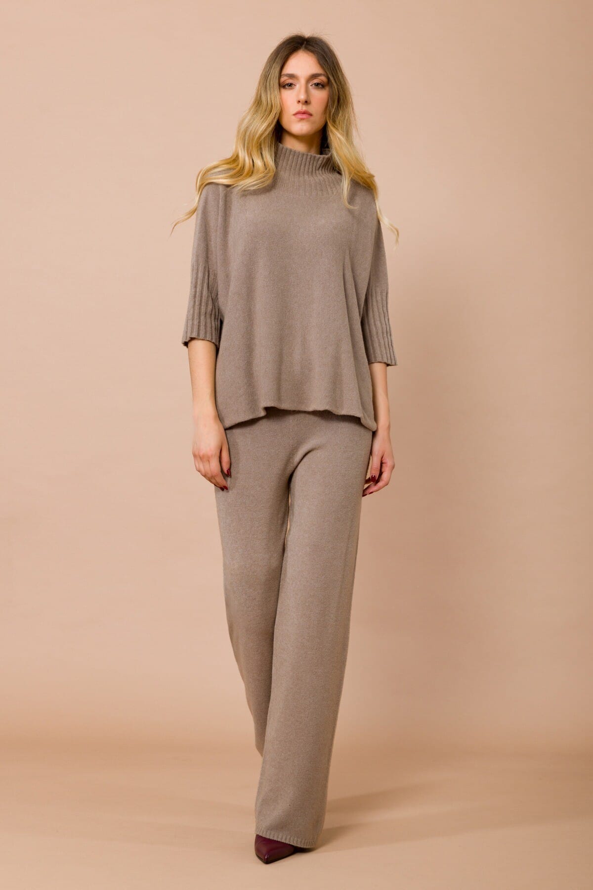 Pantalone Palazzo In Maglia Con Elastico In Vita Maryley