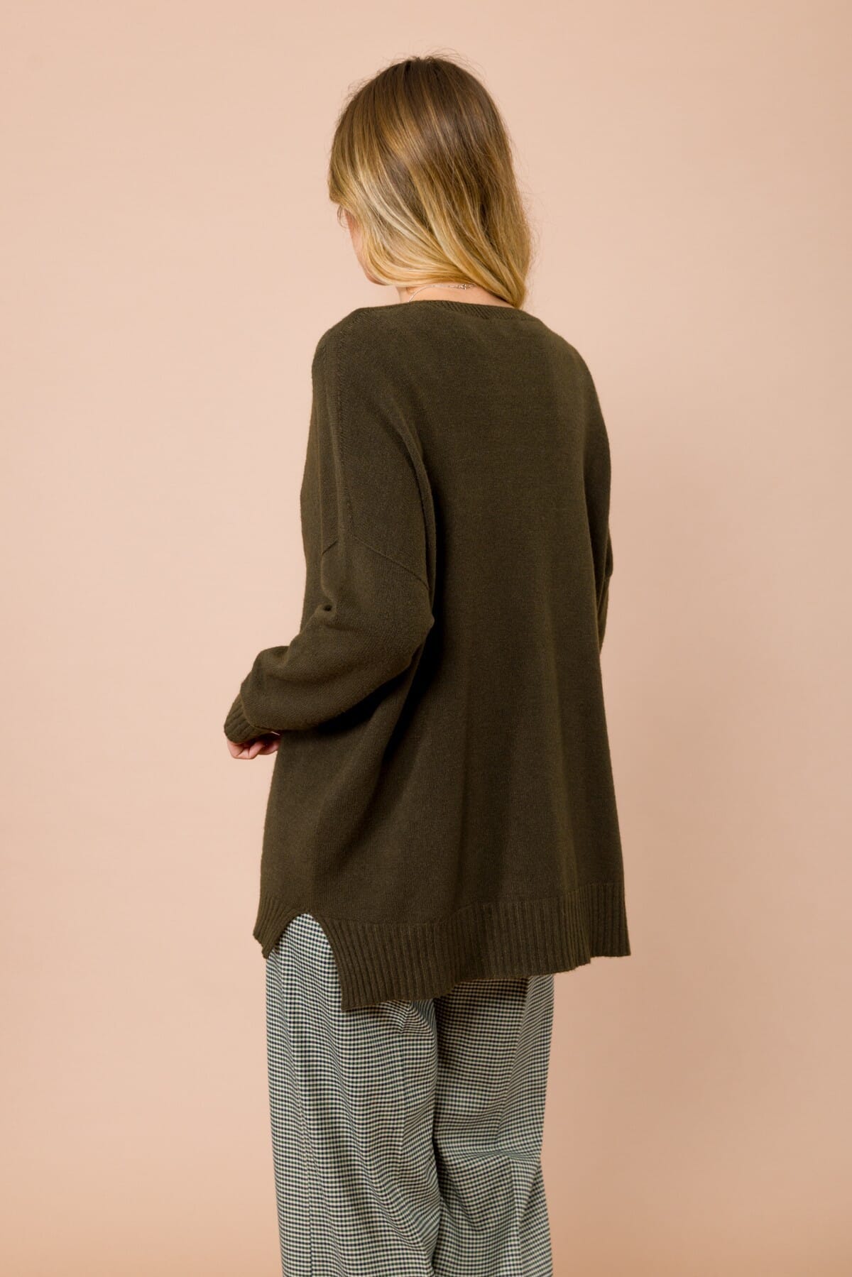 Cardigan Oversize Con Scollo A V E Spacchetti Laterali Maryley