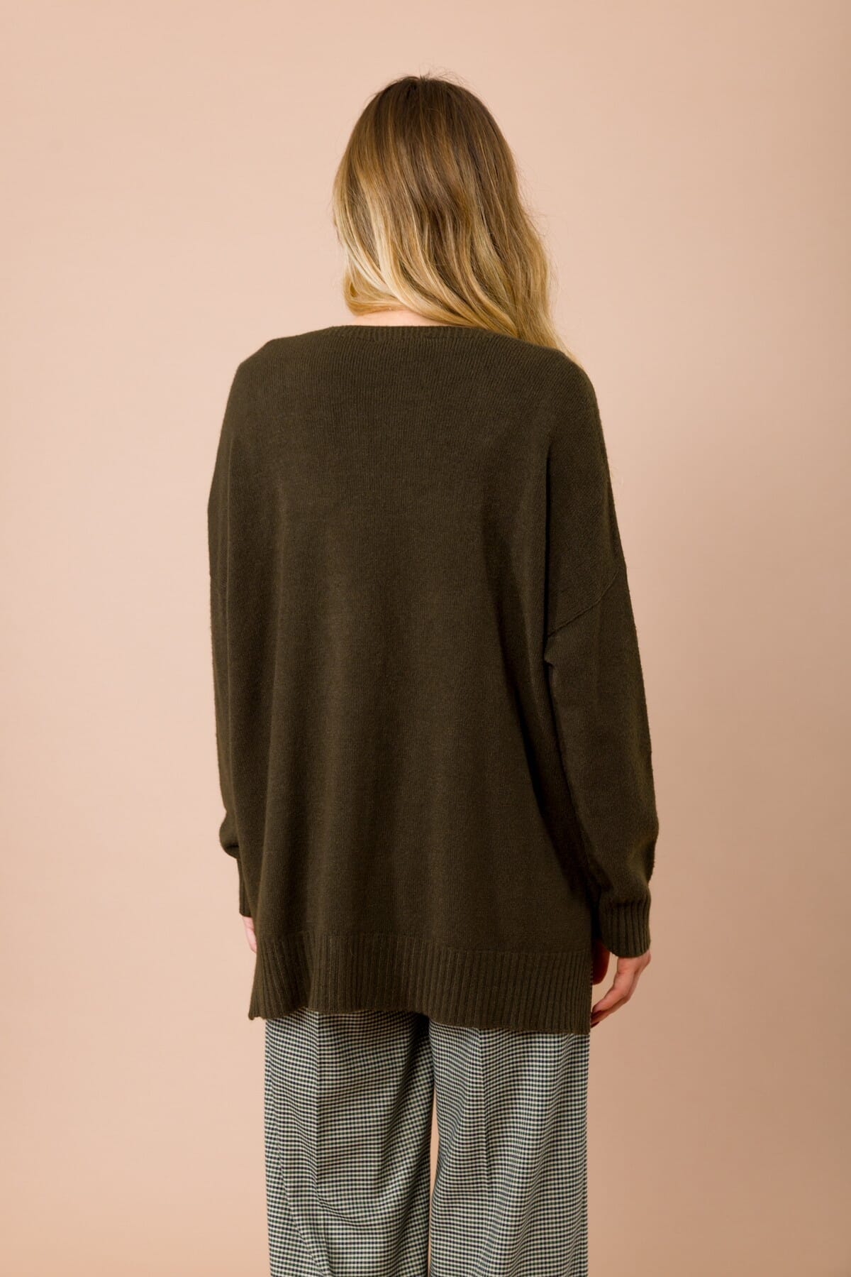 Cardigan Oversize Con Scollo A V E Spacchetti Laterali Maryley