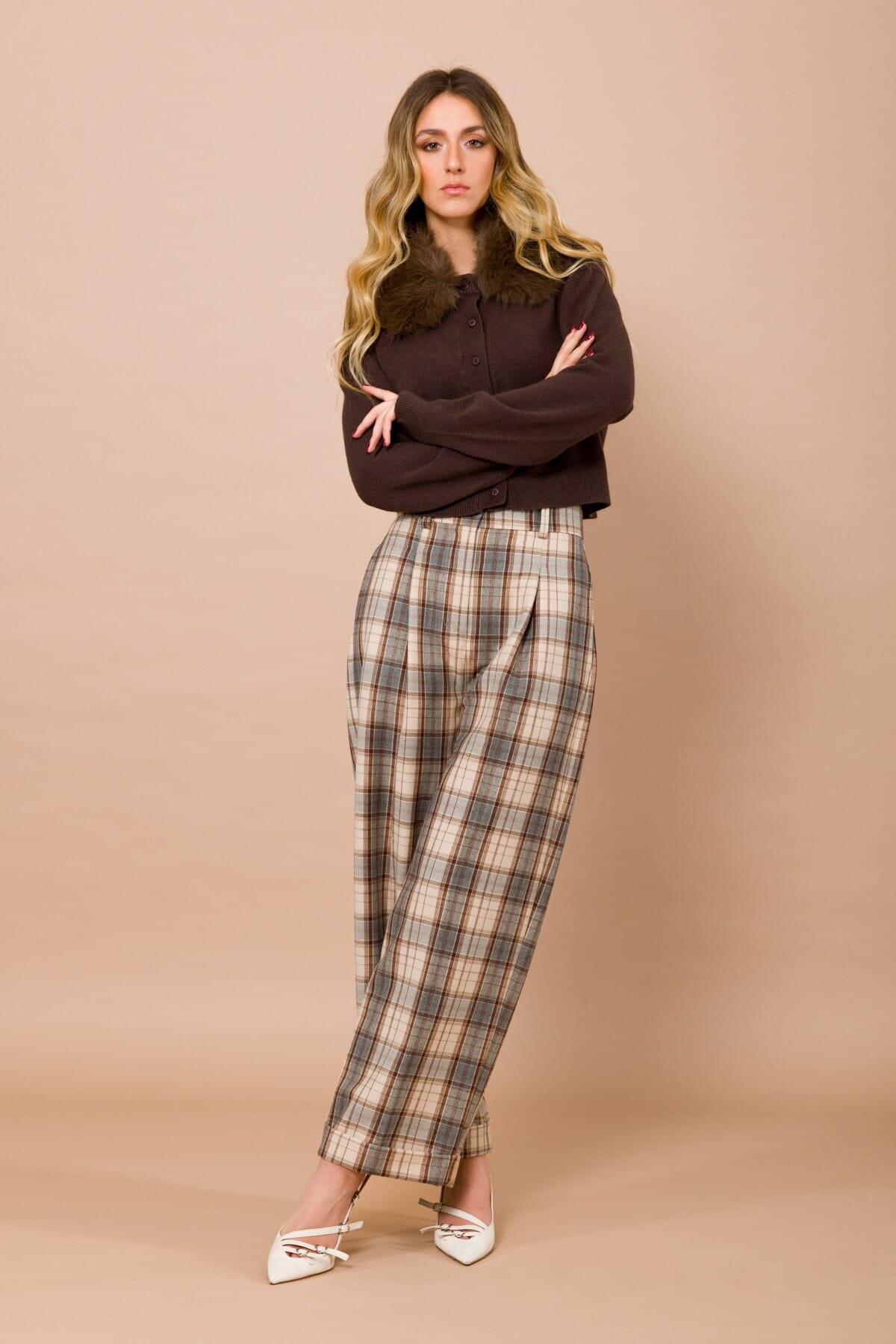 Cardigan Con Collo In Ecopelliccia Staccabile Maryley