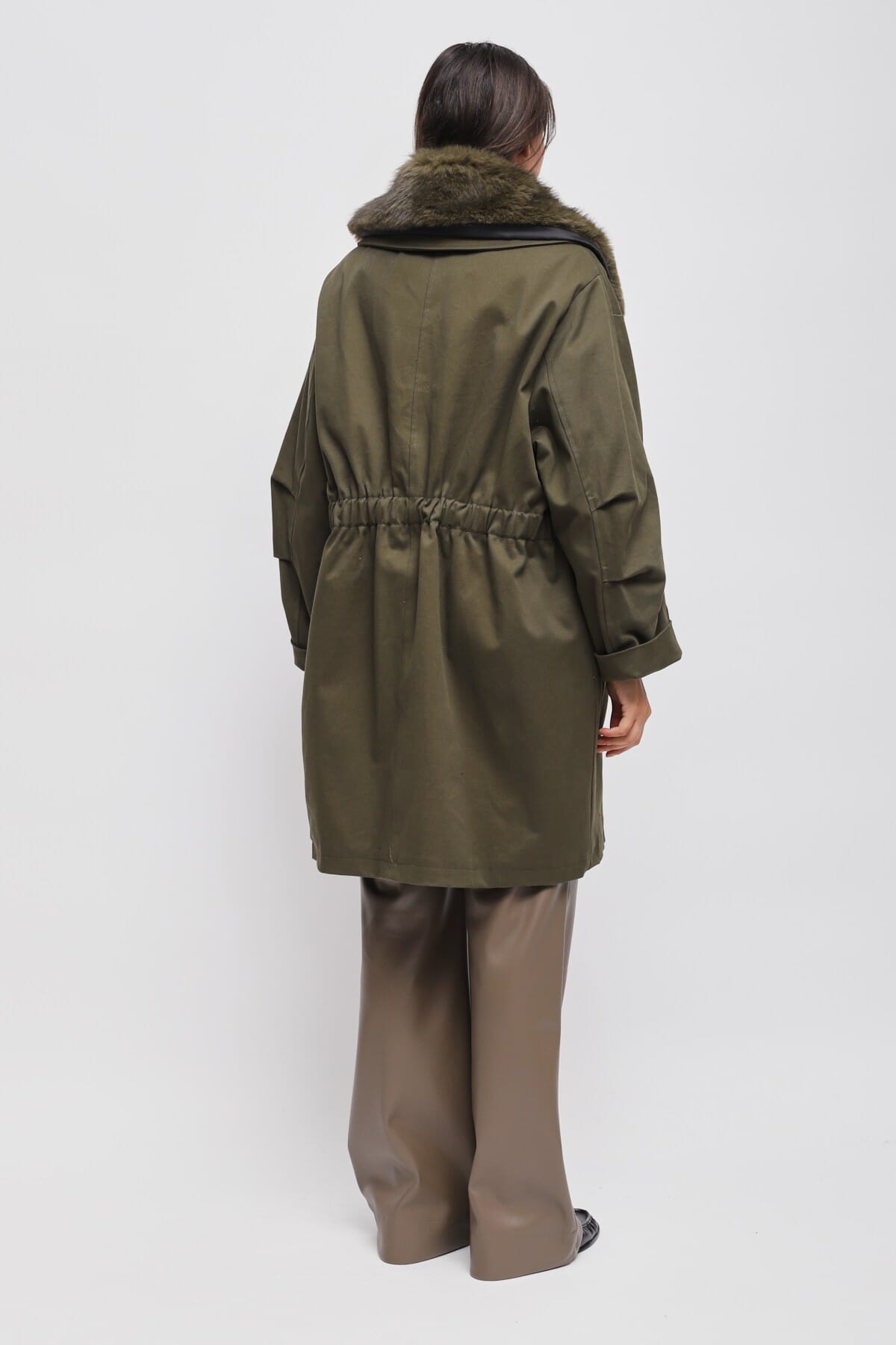 Parka Over Con Collo In Ecopelliccia Rimovibile Maryley