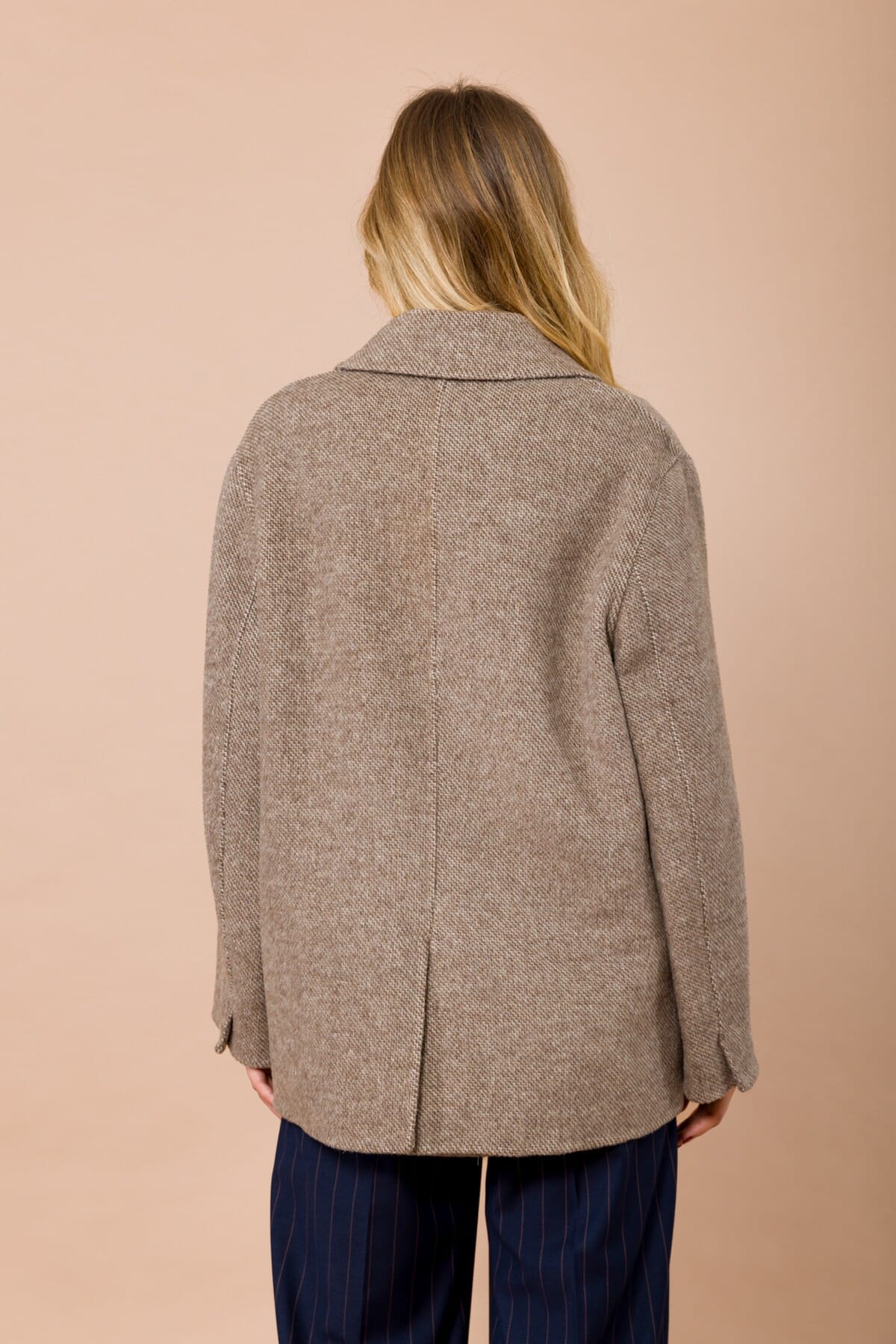 Cappotto Corto Doppiopetto Sfoderato Con Tasche Applicate Maryley