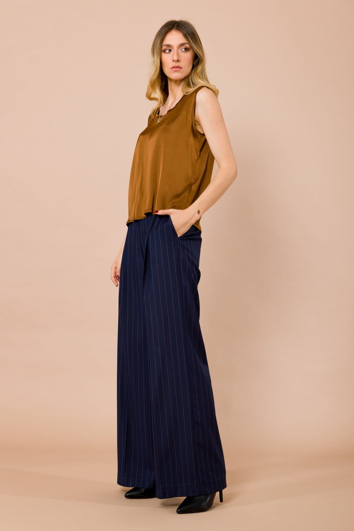 Top Girocollo In Raso Di Viscosa Maryley