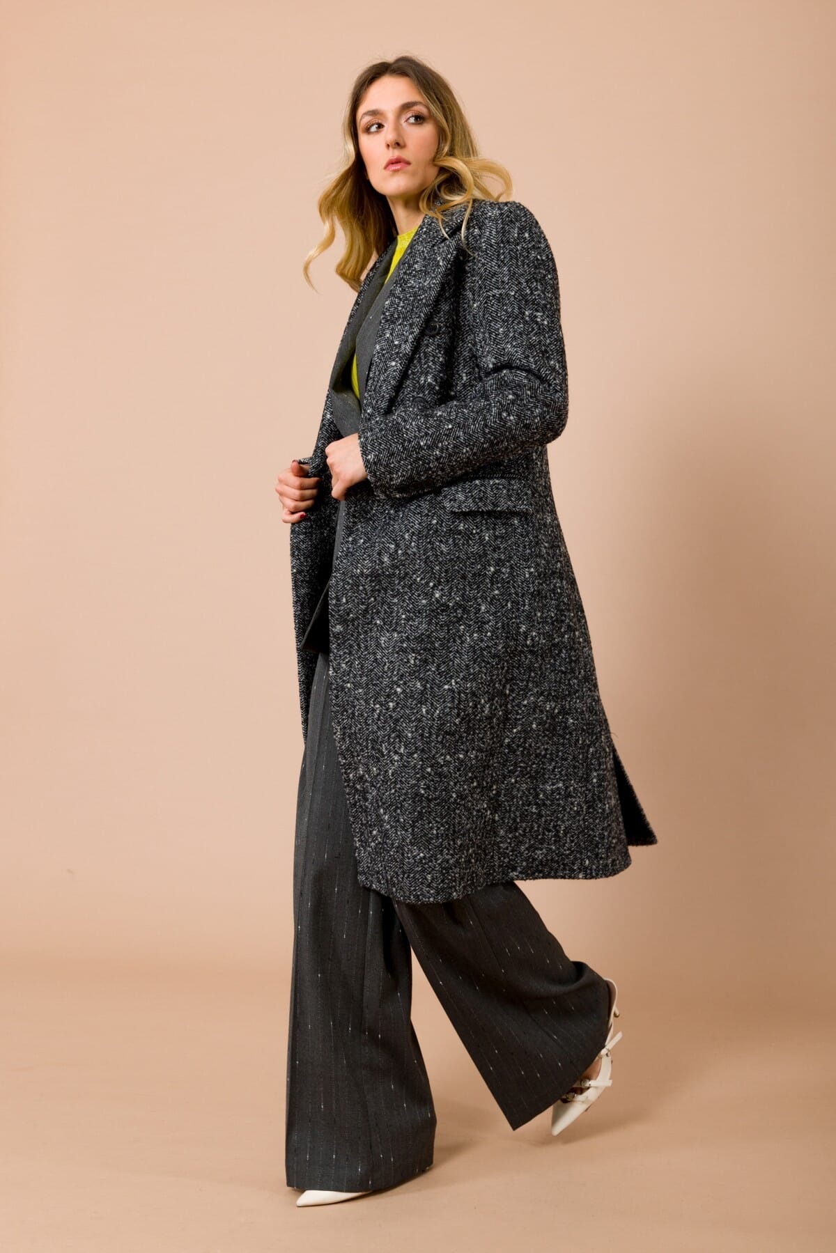 Cappotto Doppiopetto Resca Con Spacco Nel Centro Dietro Maryley