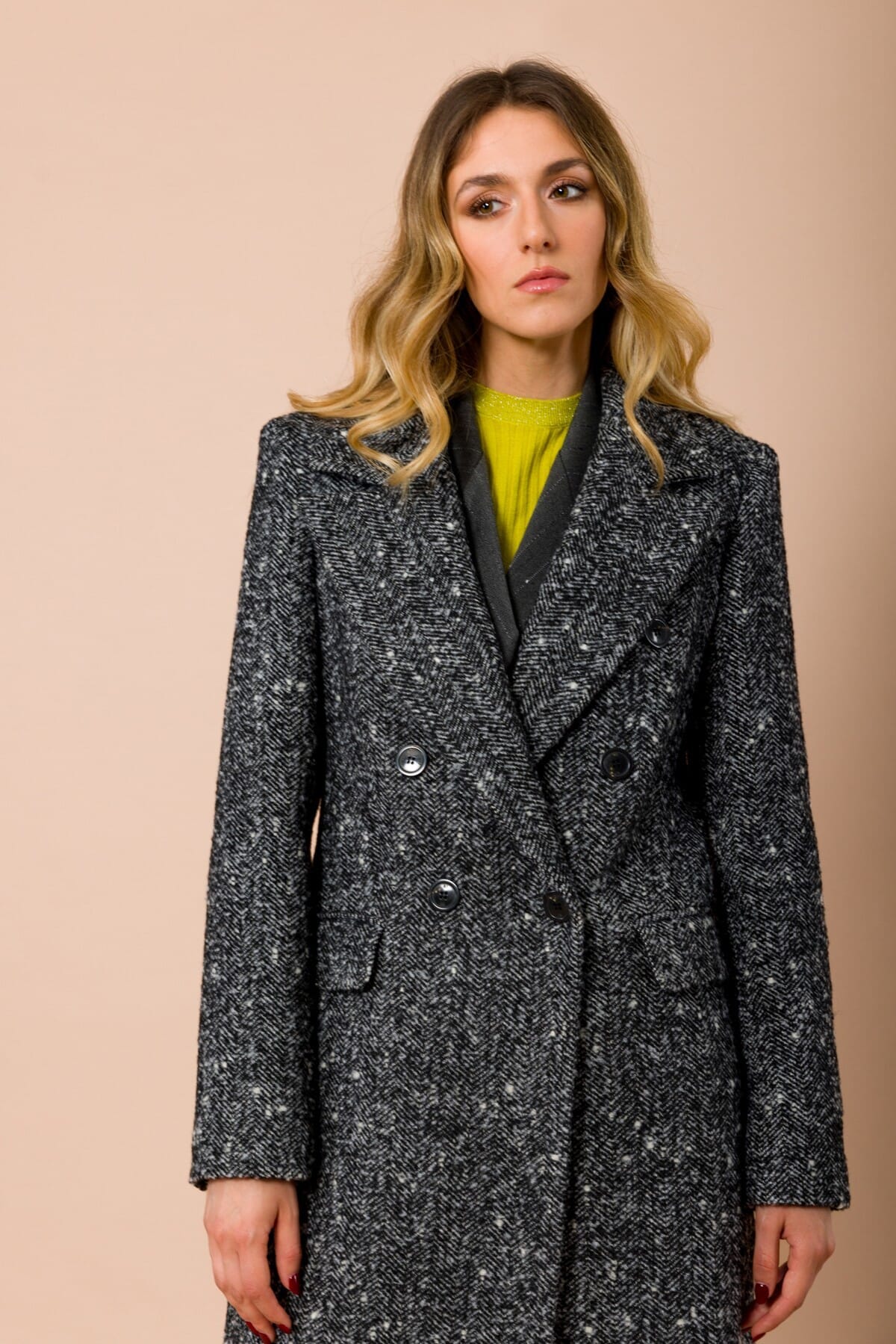 Cappotto Doppiopetto Resca Con Spacco Nel Centro Dietro Maryley