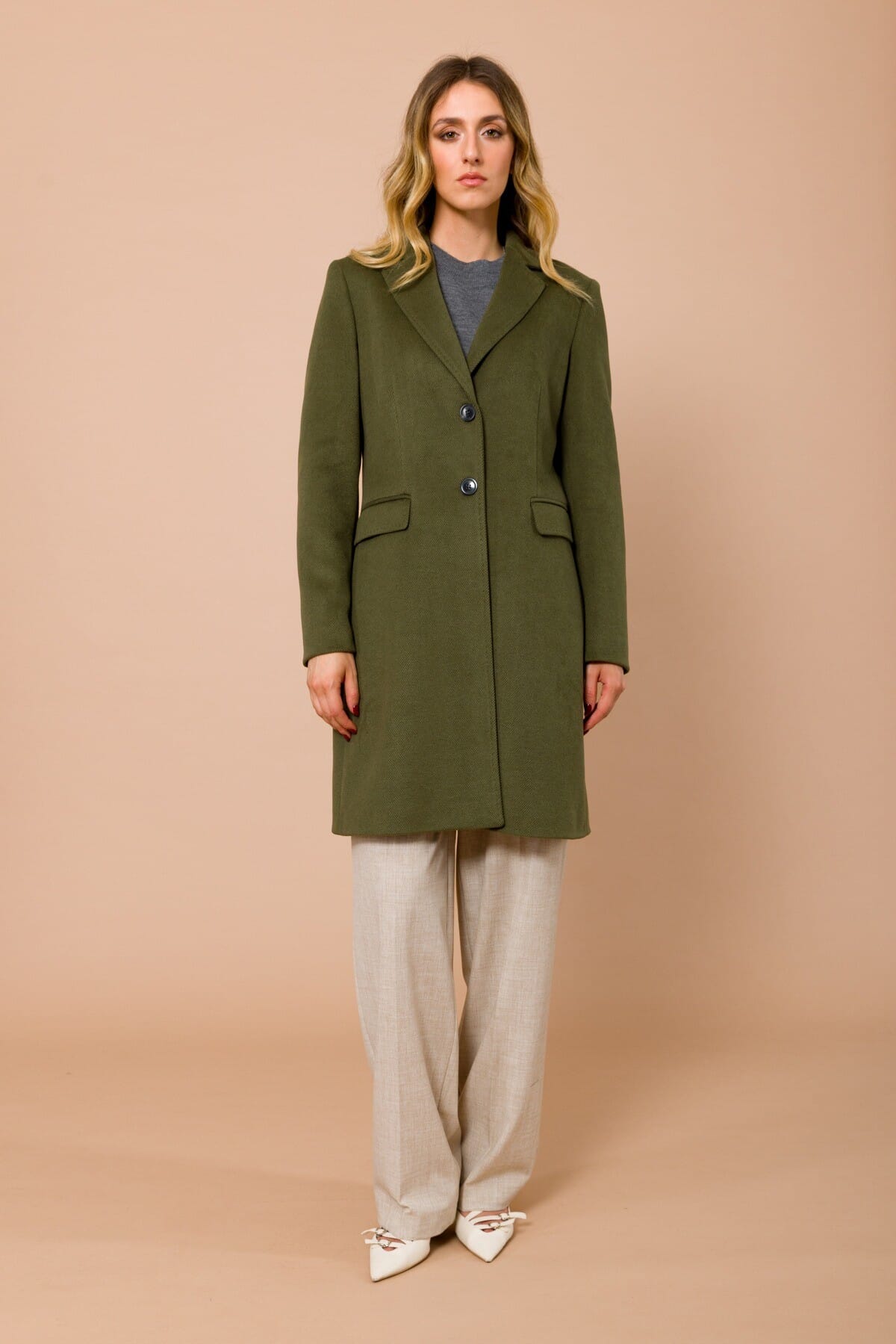 Cappotto Baronetto Foderato Con Impunture Mf Maryley