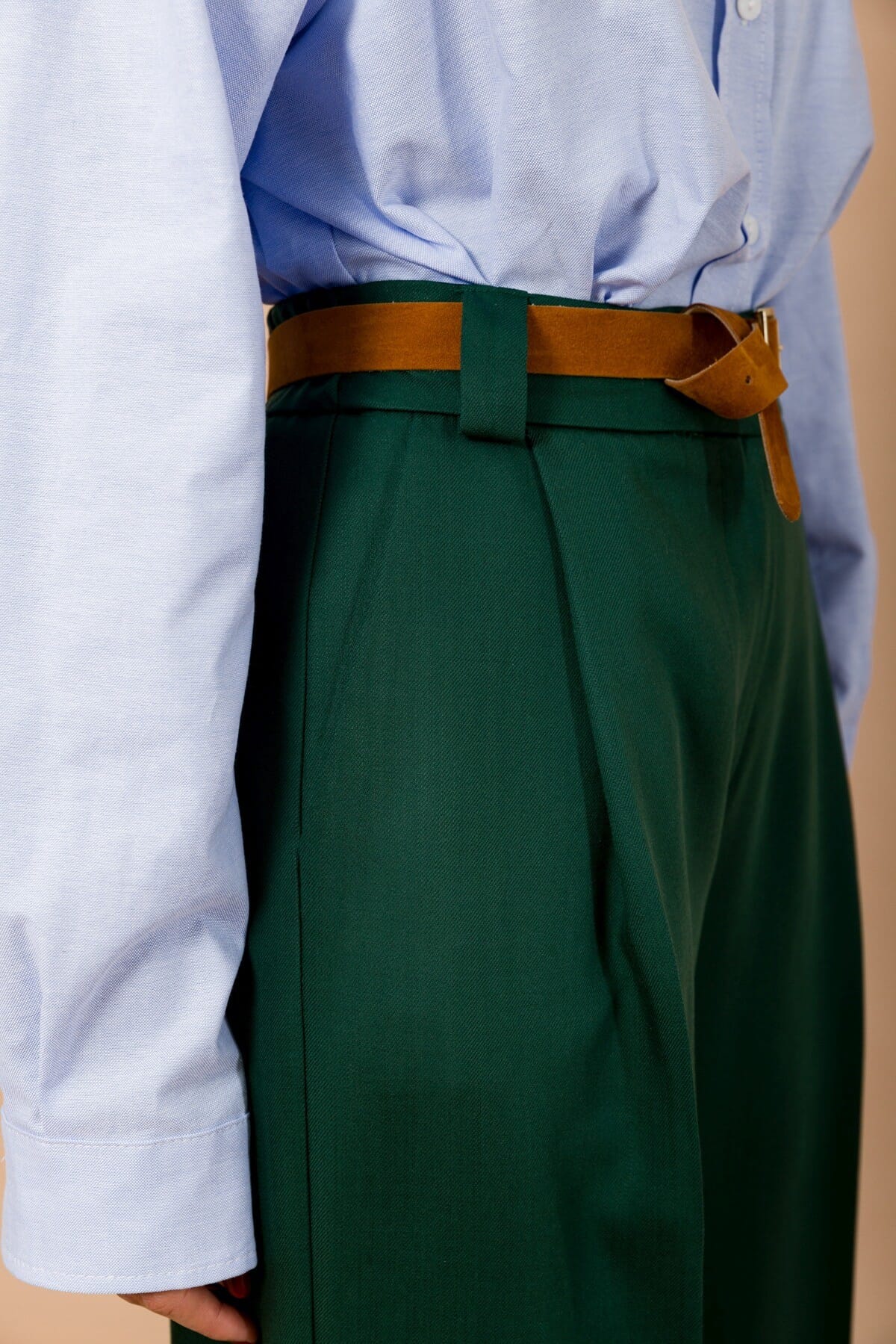 Pantalone Palazzo Con Cintura In Vita Ed Elastico Nel Retro Maryley