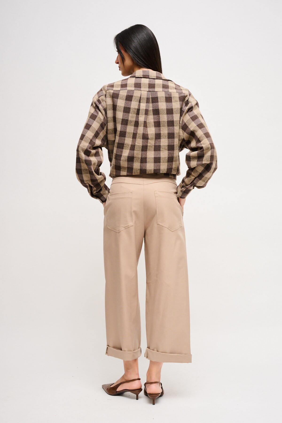 Pantaloni Cropped Con Cintura Maryley