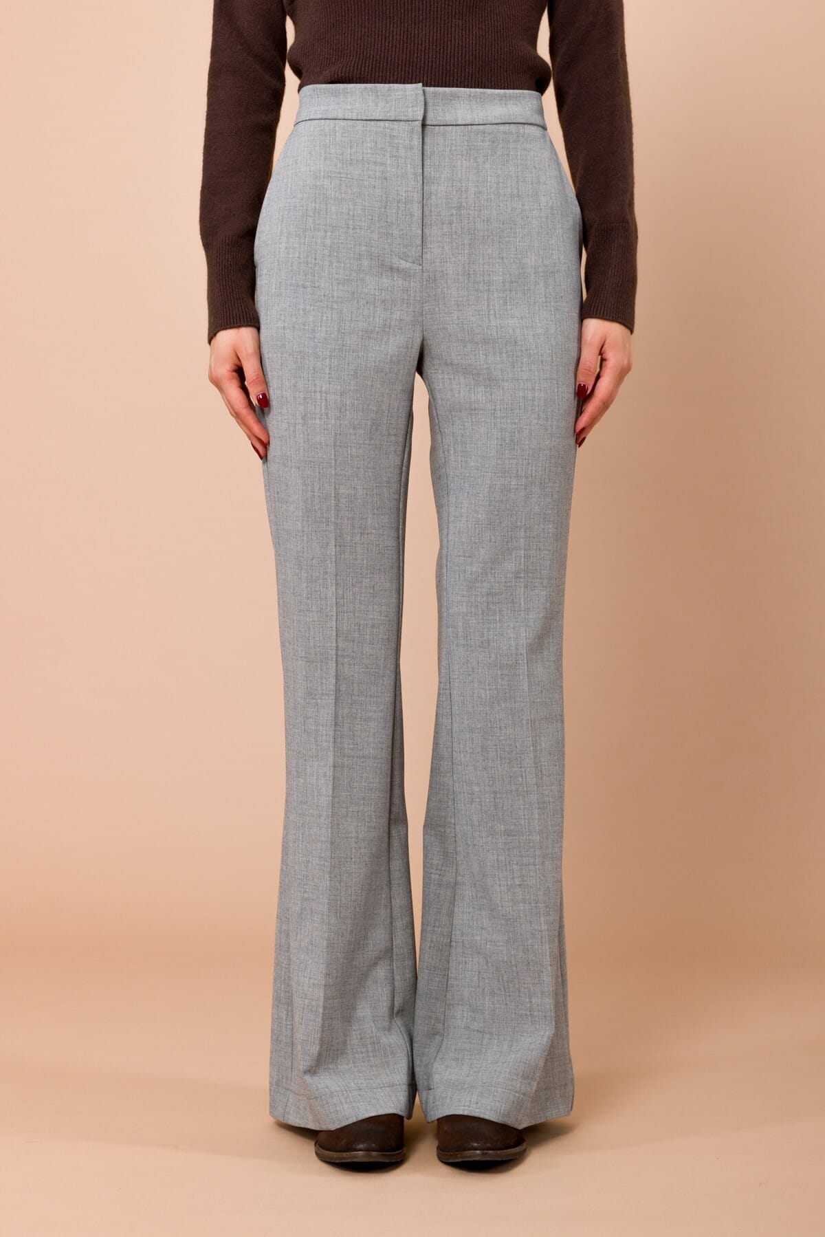 Pantalone A Zampa Grisaglia Maryley