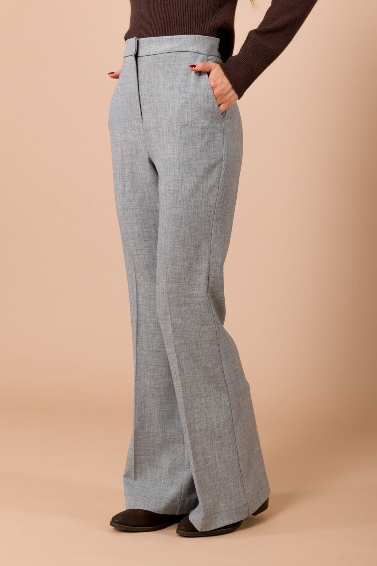 Pantalone A Zampa Grisaglia Maryley