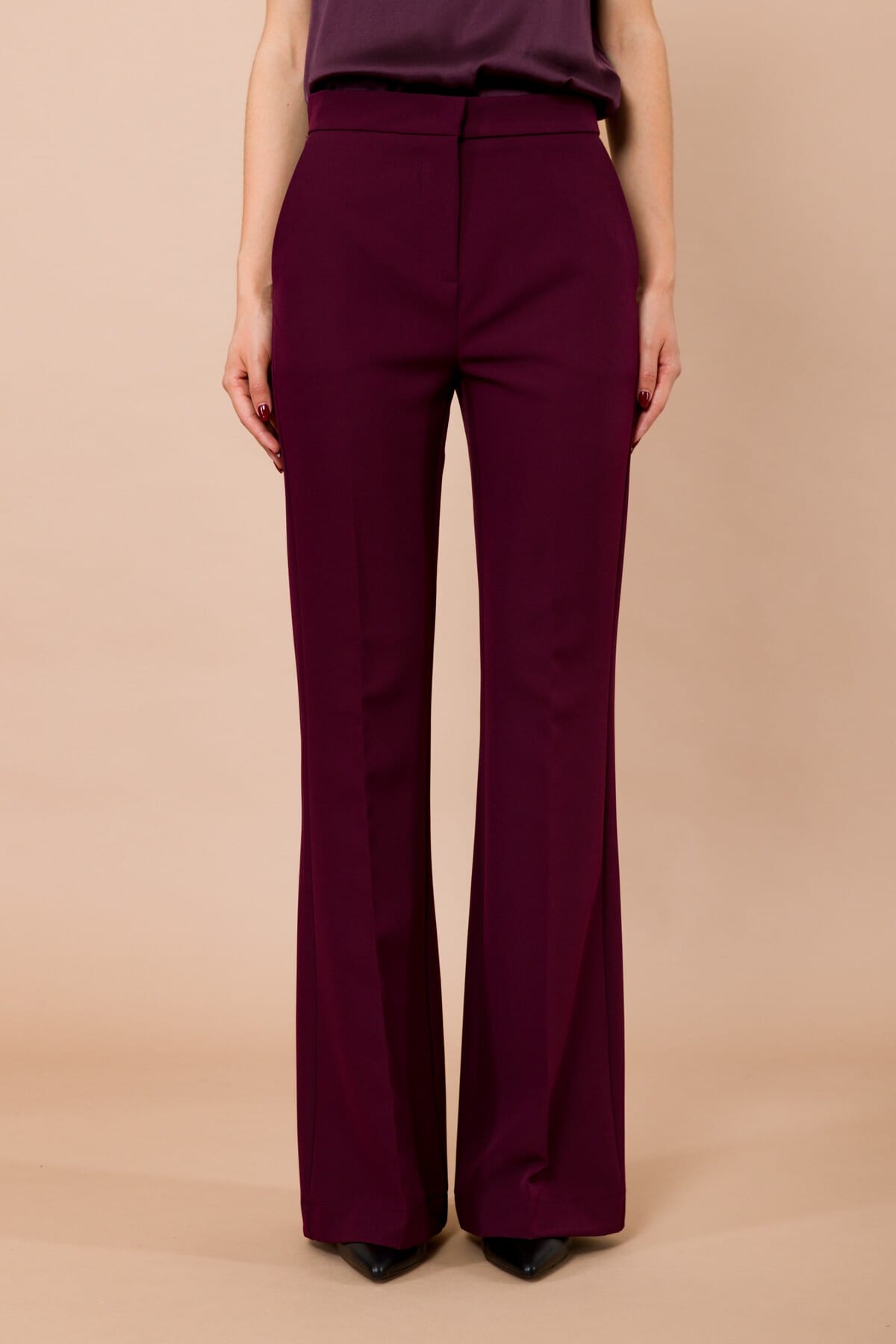 Pantalone A Zampa Con Tasche Alla Francese Maryley